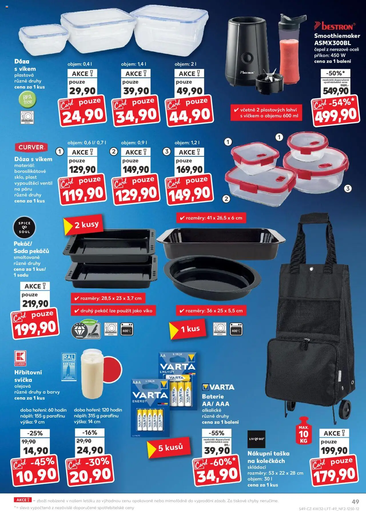 Kaufland leták - Praha 4 od 06.08.2025 | Strana: 49 | Produkty: Dóza, Smoothie, Taška na kolečkách, Barvy