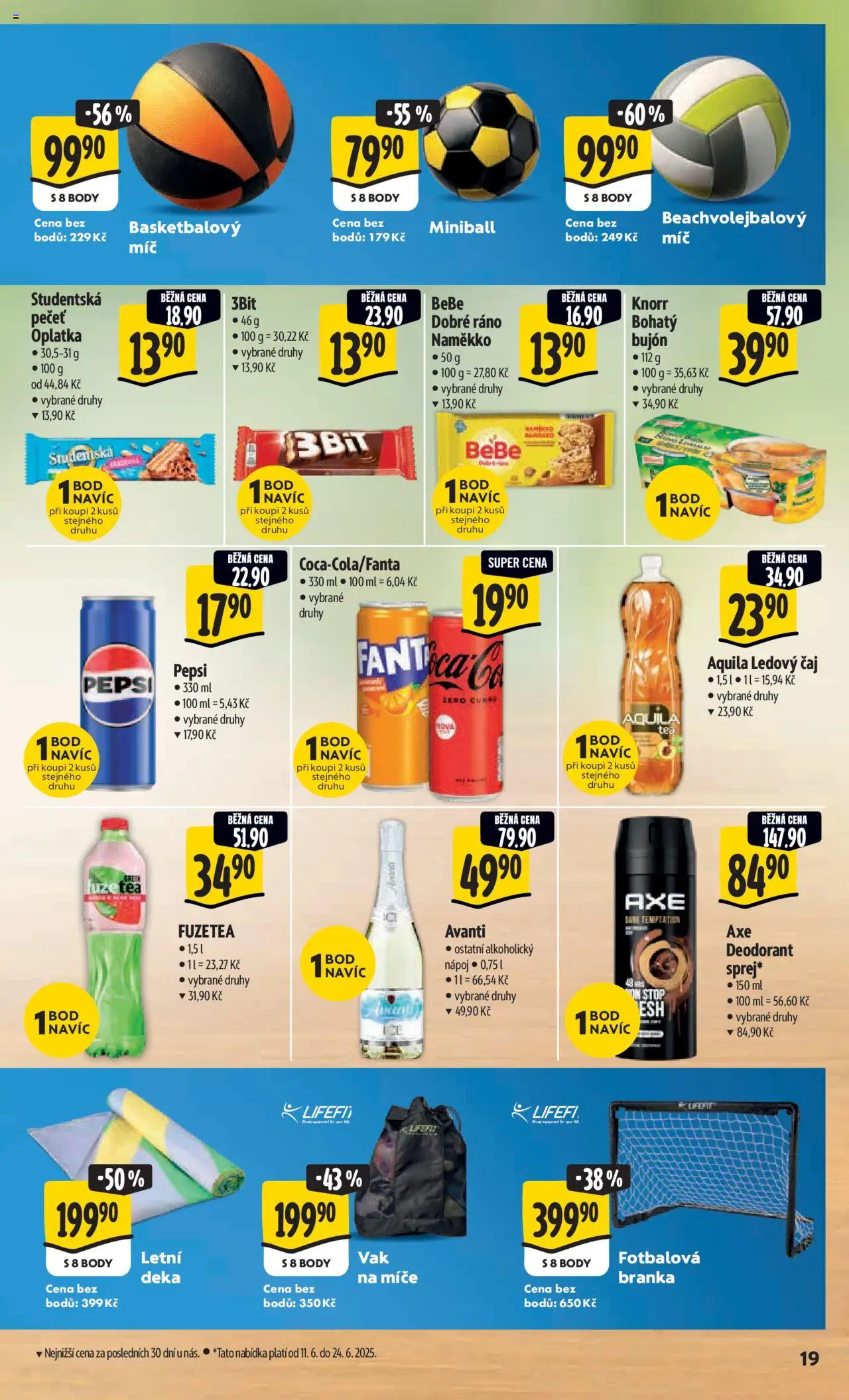 Albert leták - Hypermarket od 11.06.2025 | Strana: 27 | Produkty: Pepsi, Deka, Ledový čaj, Fotbalová branka