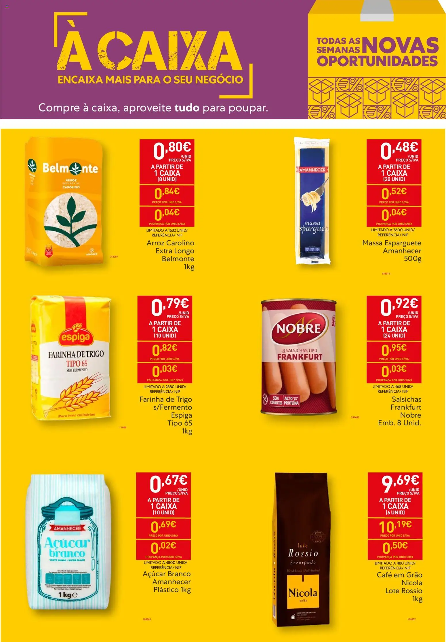 Recheio - Horeca Bons Negócios │ válido de 10.02.2026 | Página: 2 | Produtos: Esparguete, Farinha de trigo, Massa, Proteina