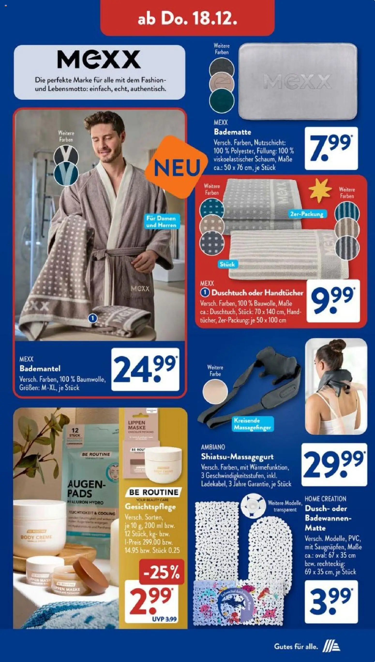 Aldi Süd Prospekt 	 – gültig ab 15.12.2025 | Seite: 11 | Produkte: Creme, Maske, Bademantel, Home creation