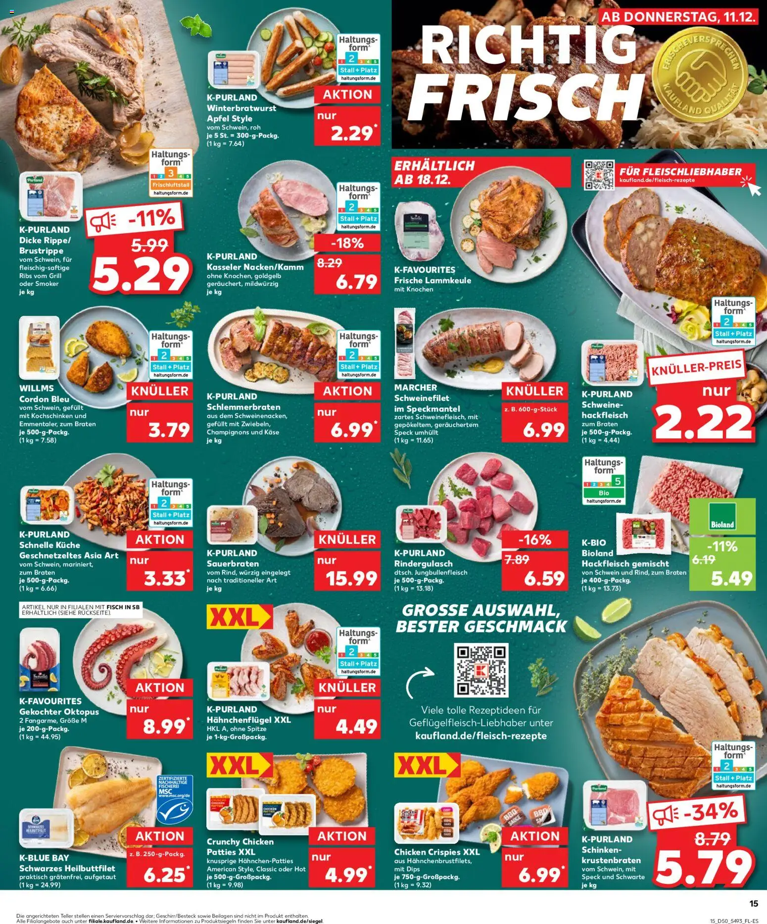 Kaufland prospekt Speyer	 – gültig ab 11.12.2025 | Seite: 15 | Produkte: Lammkeule, Grill, Käse, Äpfel