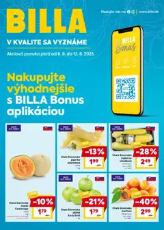 Billa Bonus - náhľad platný od 06.08.2025