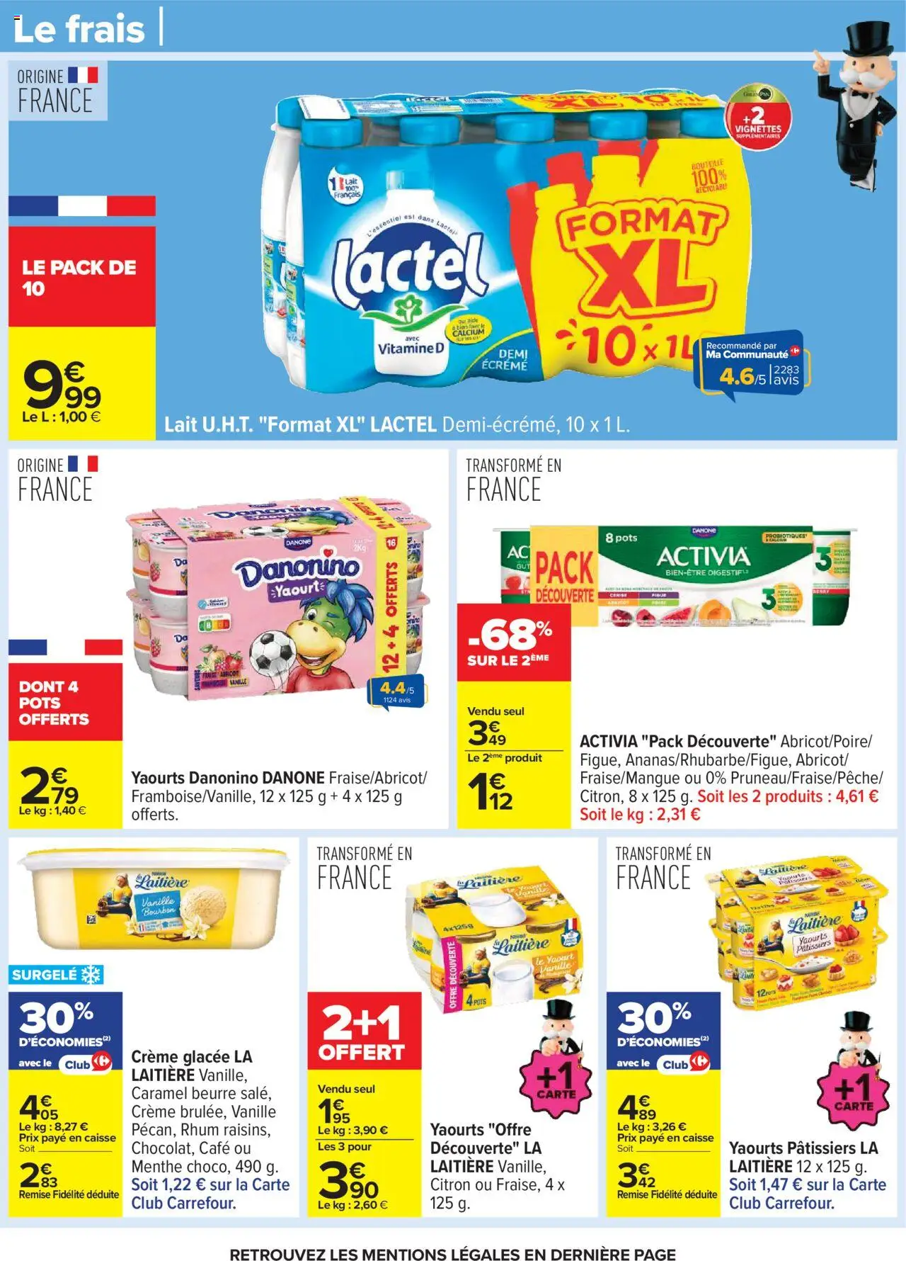  | Page: 43 | Produits: Yaourts, Citron, Fraise, Crème