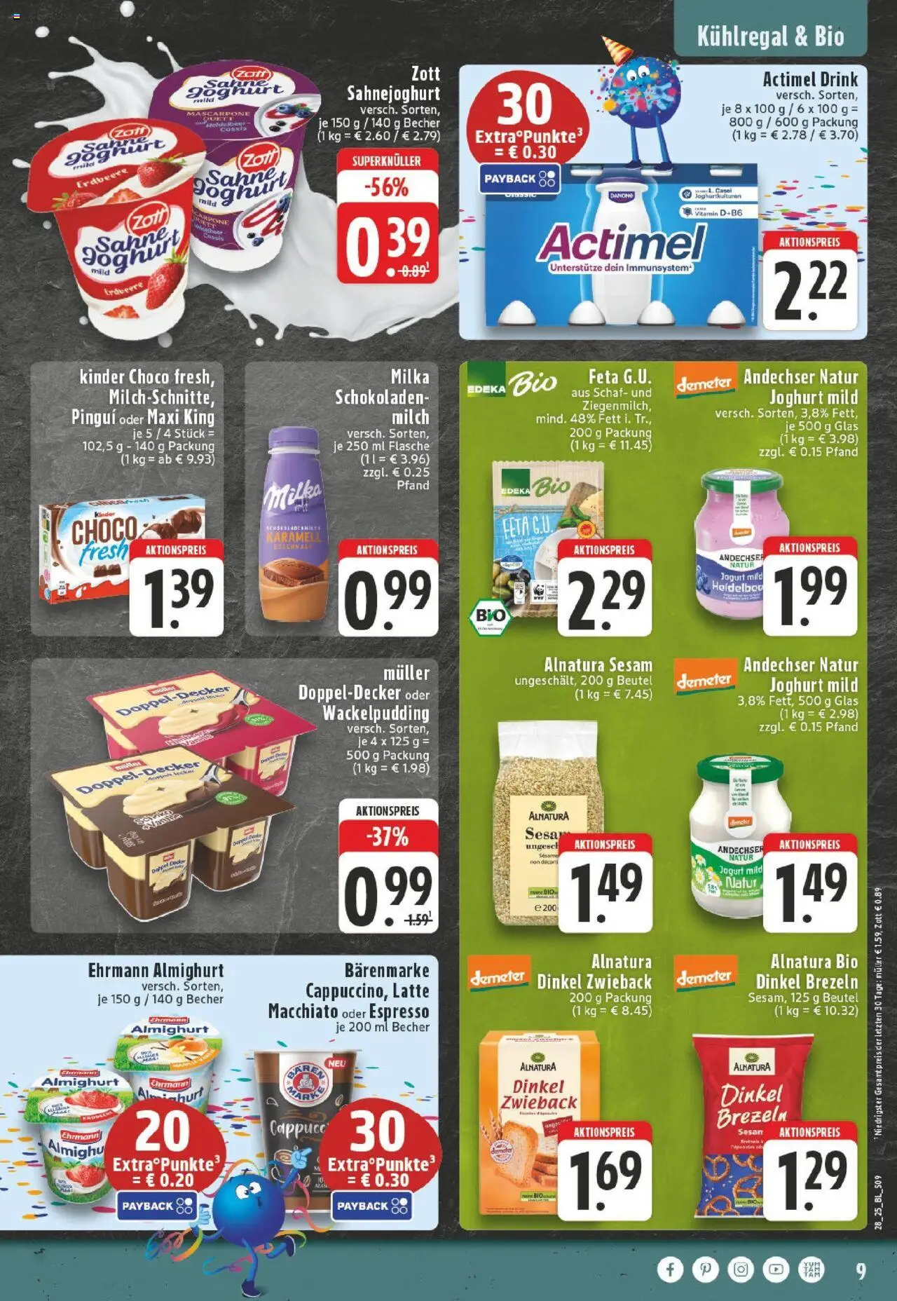 Edeka prospekt Dortmund	 - gültig ab dem 06.07.2025 | Seite: 9 | Produkte: Actimel, Feta, Milch, Pudding