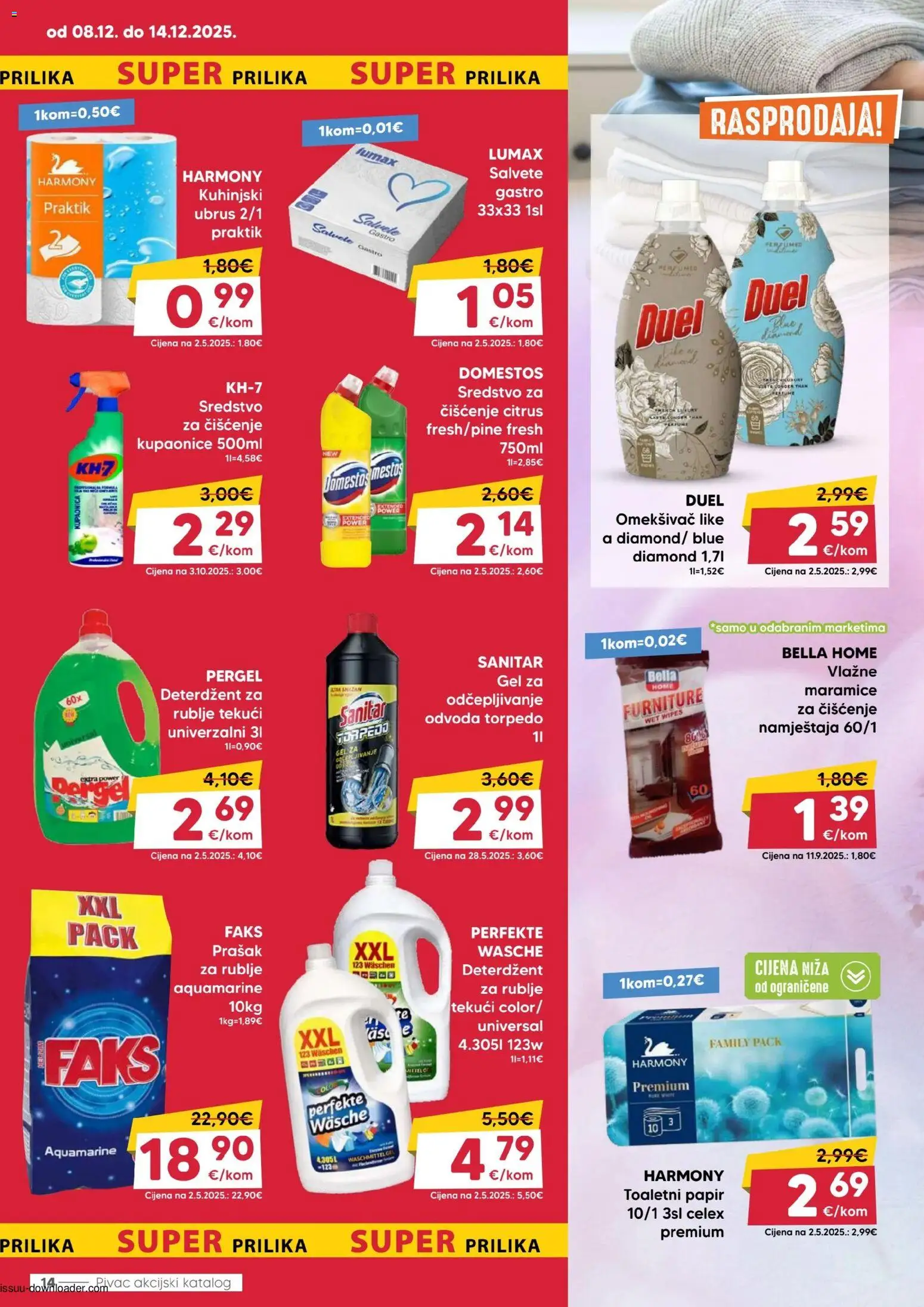 Pivac katalog | vrijedi od 08.12.2025 | Stranica: 14 | Proizvodi: Faks, Deterdžent, Salvete, Toaletni papir
