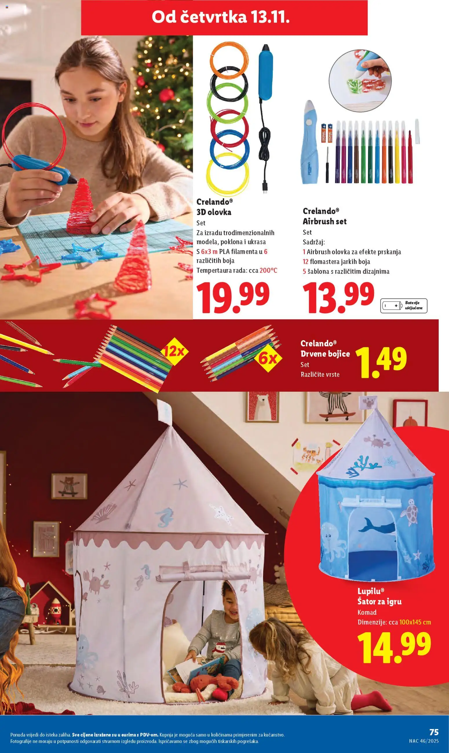 Lidl katalog | vrijedi od 10.11.2025 | Stranica: 75 | Proizvodi: Baterije, Drvene bojice