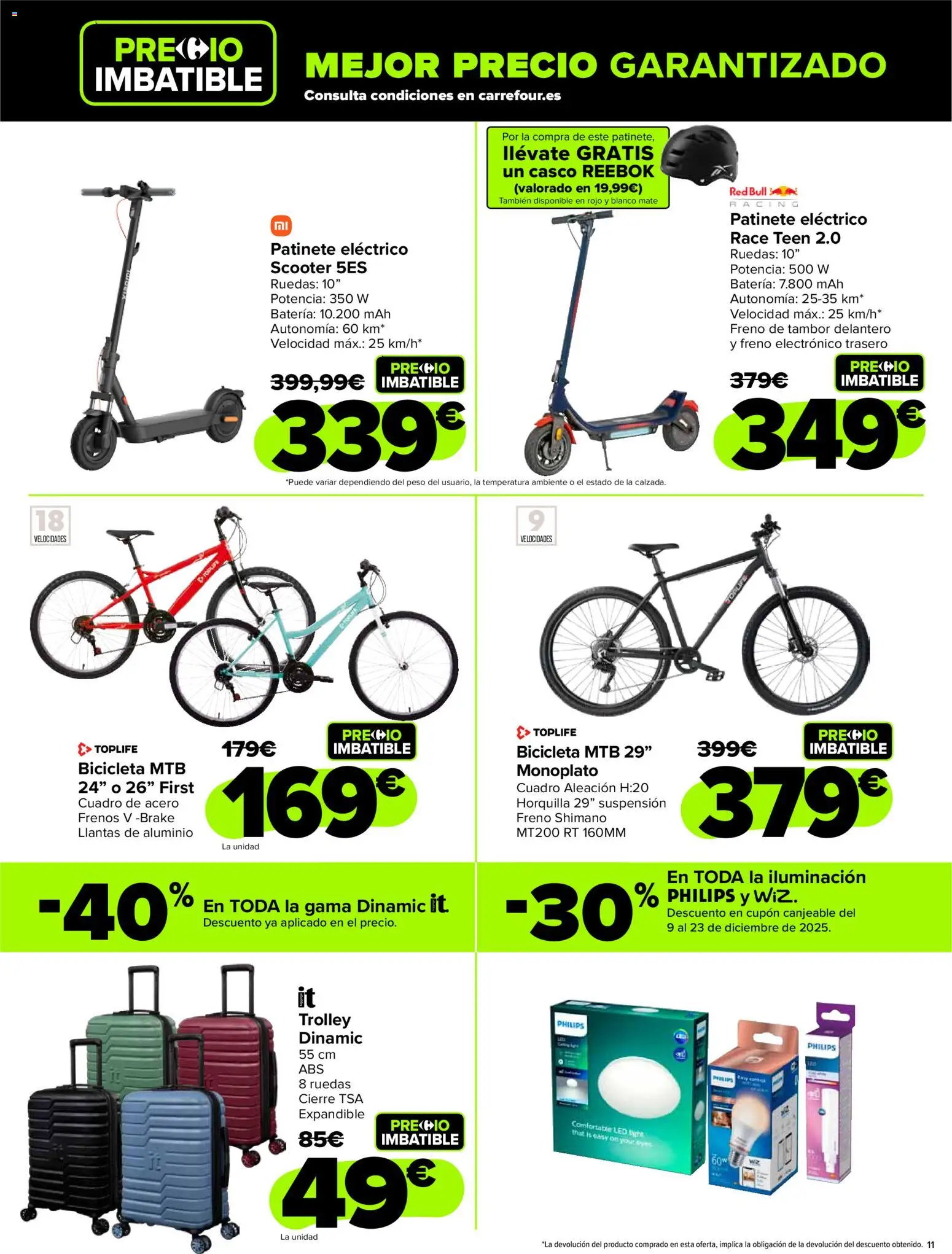 Carrefour Cyber Week │ válido desde el 02.12.2025 | Página: 11 | Productos: Bicicleta, Patinete, Galette de chaise, Ελιές