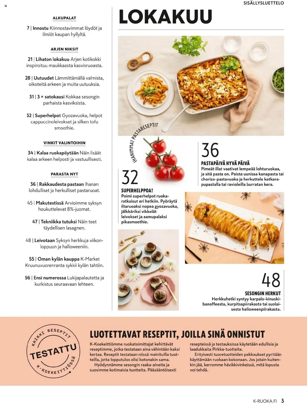 K-Citymarket - K-Ruoka – voimassa 01.10.2025 alkaen | Sivu: 3 | Tuotteet: Voi, Pasta