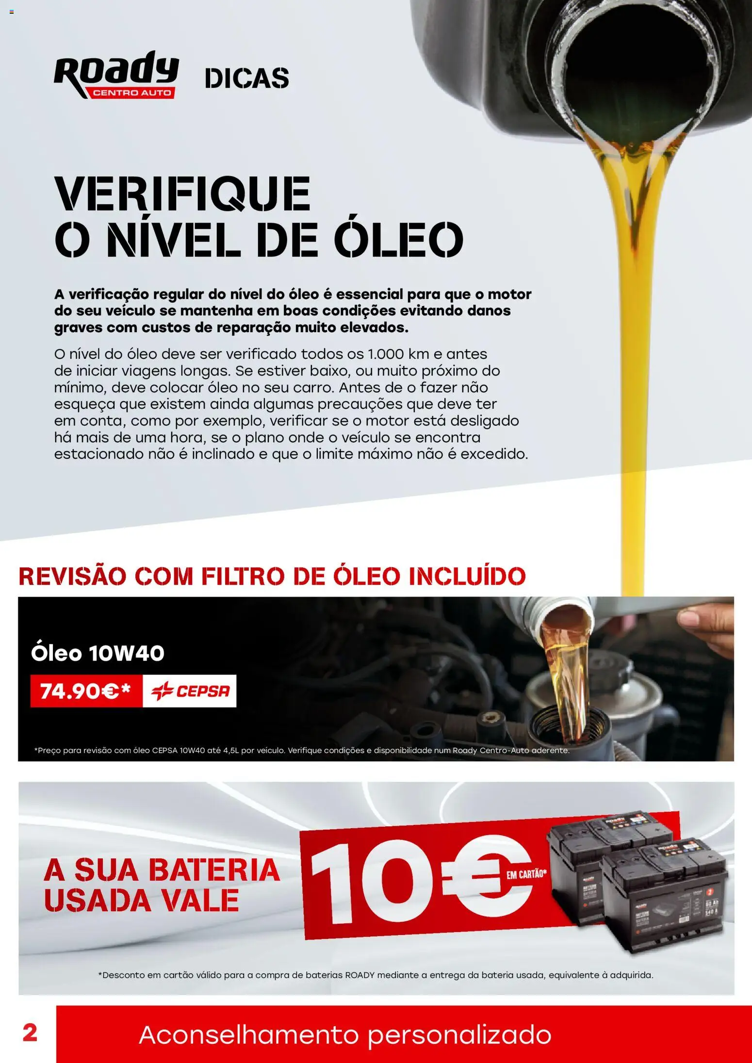 Roady - folheto │ válido de 26.02.2026 | Página: 2 | Produtos: Bateria, Óleo