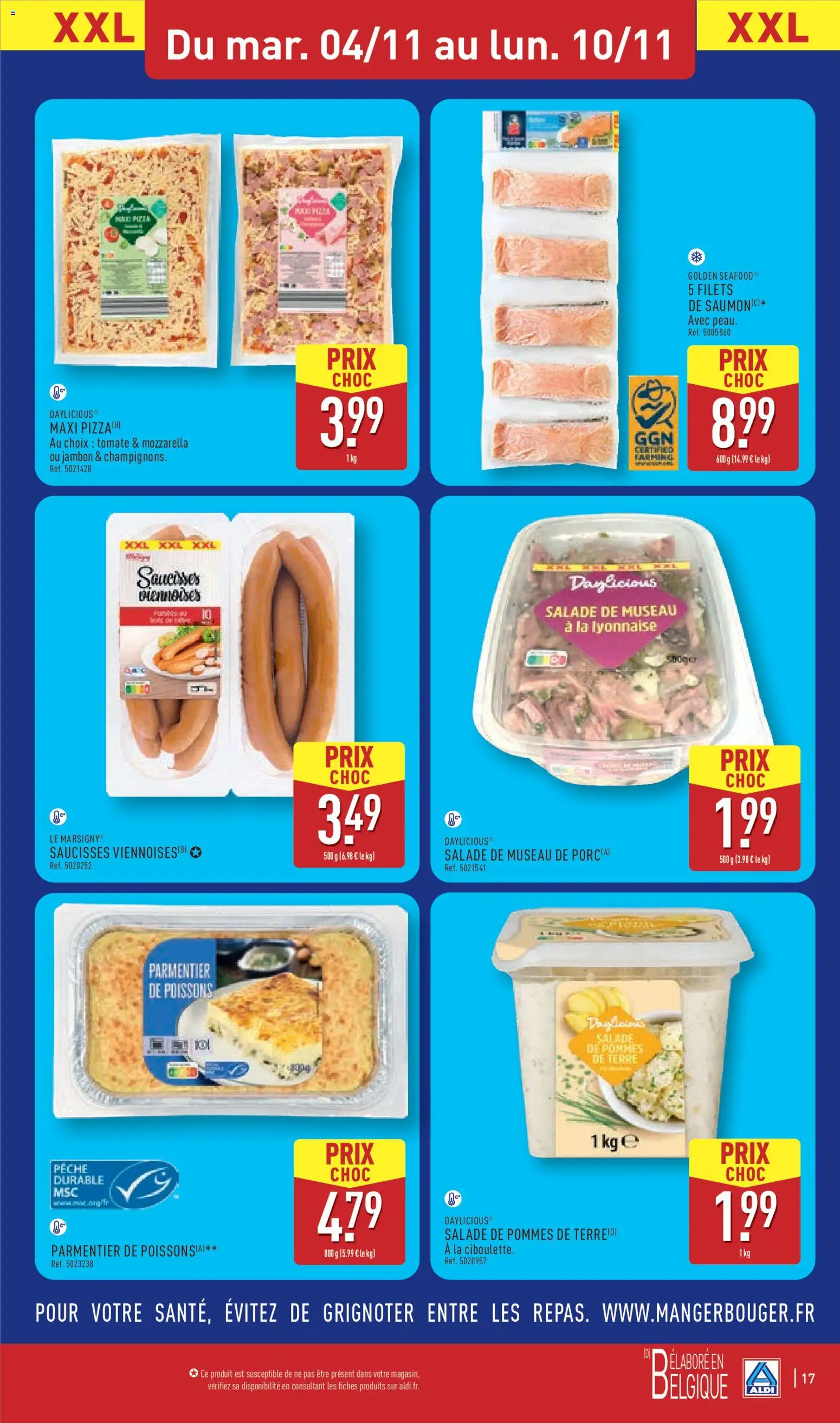 {H1} | Page: 20 | Produits: Salade, Mozzarella, Pizza, Pommes de terre