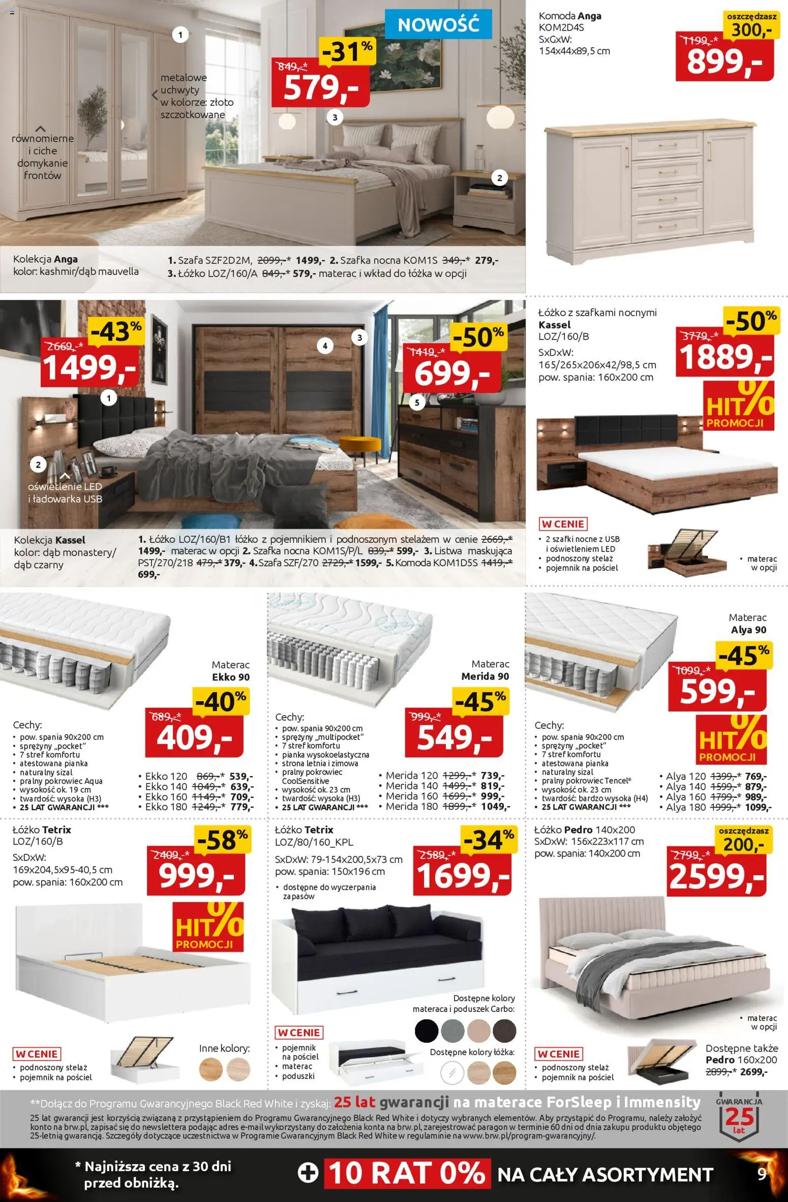 Black Red White promocje od 27.01.2026 | Strona: 9 | Produkty: Łóżko, Szafa, Komoda, Szafka nocna