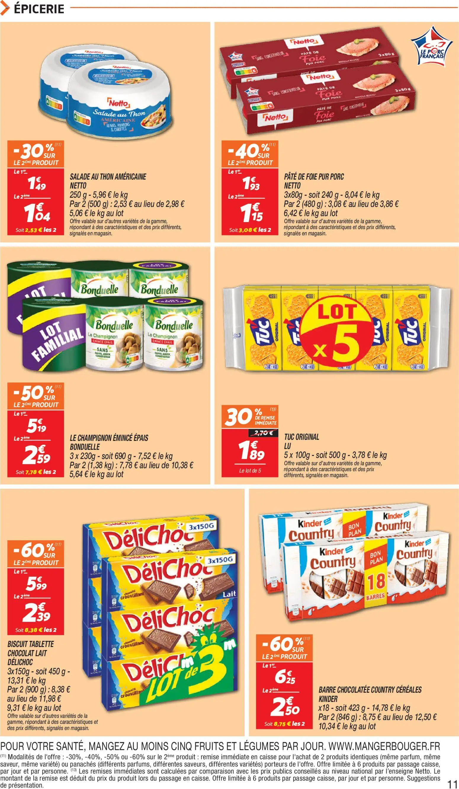 {H1} | Page: 11 | Produits: Tablette, Carottes, Lait, Porc