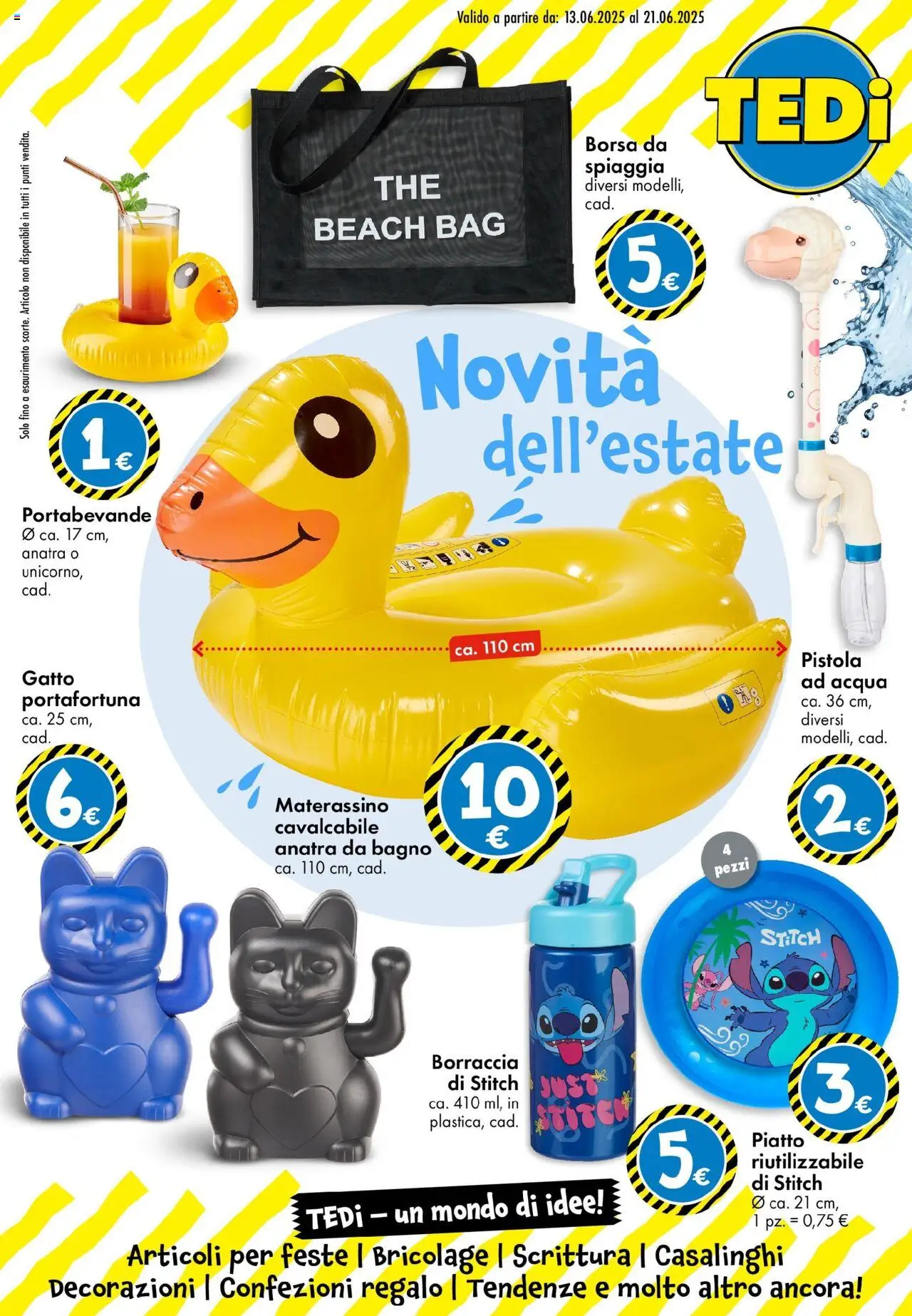 Volantino TEDi del 11.06.2025 | Pagina: 1 | Prodotti: Acqua, Borsa, Piatto, Bagno