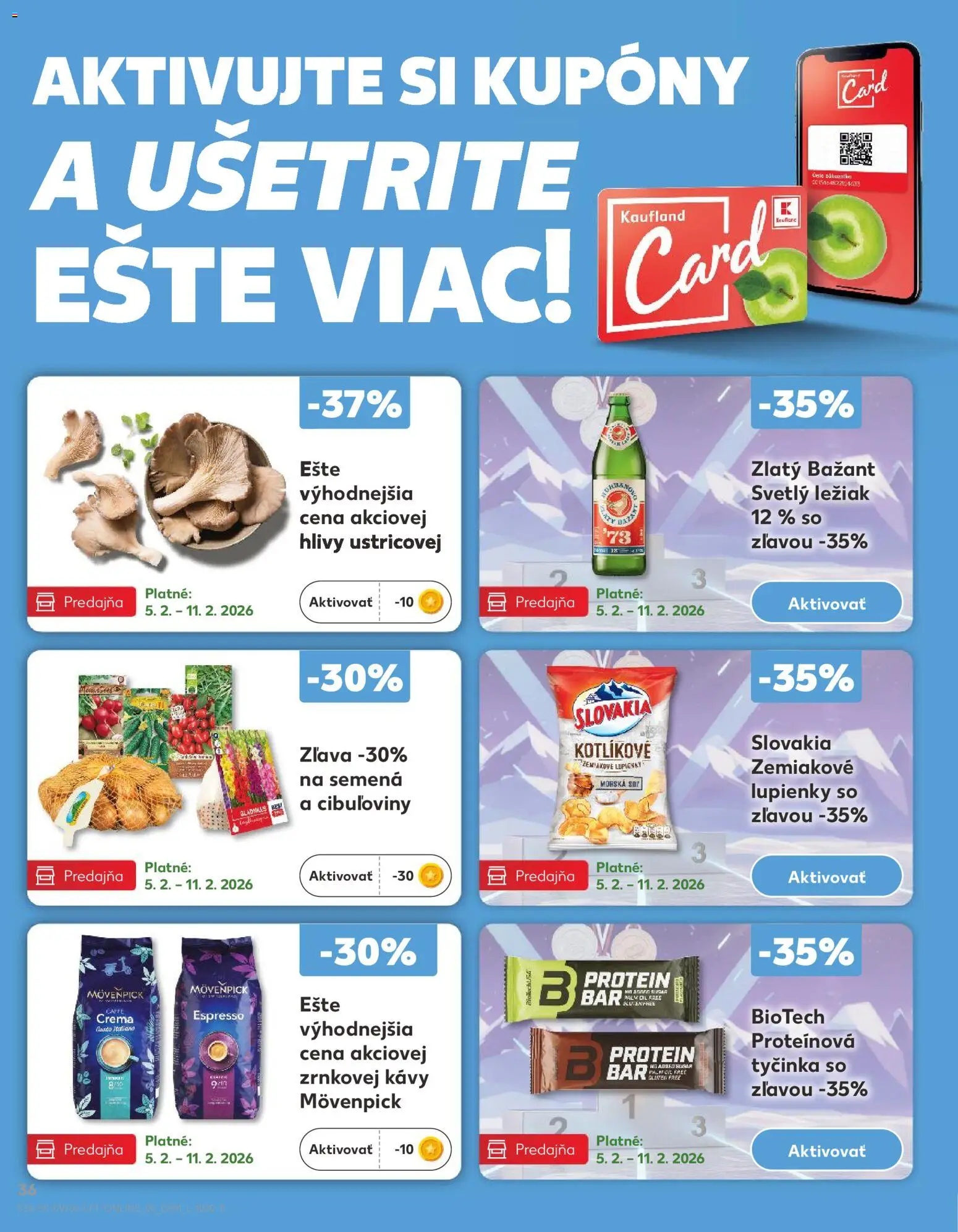 Kaufland SK akciós ujság - amely érvényes a következő dátumtól: 05.02.2026 | Oldal: 36 | Termékek: Protein, Só