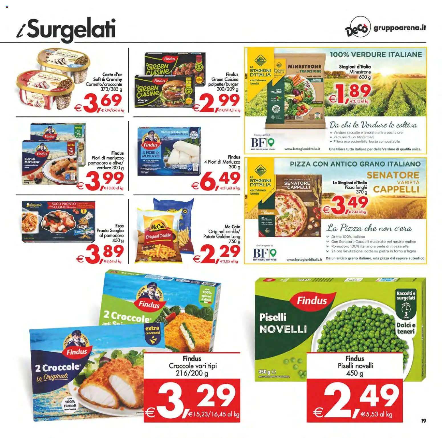Volantino Decò del 06.03.2026 | Pagina: 19 | Prodotti: Pizza, Merluzzo, Pomodoro, Piselli