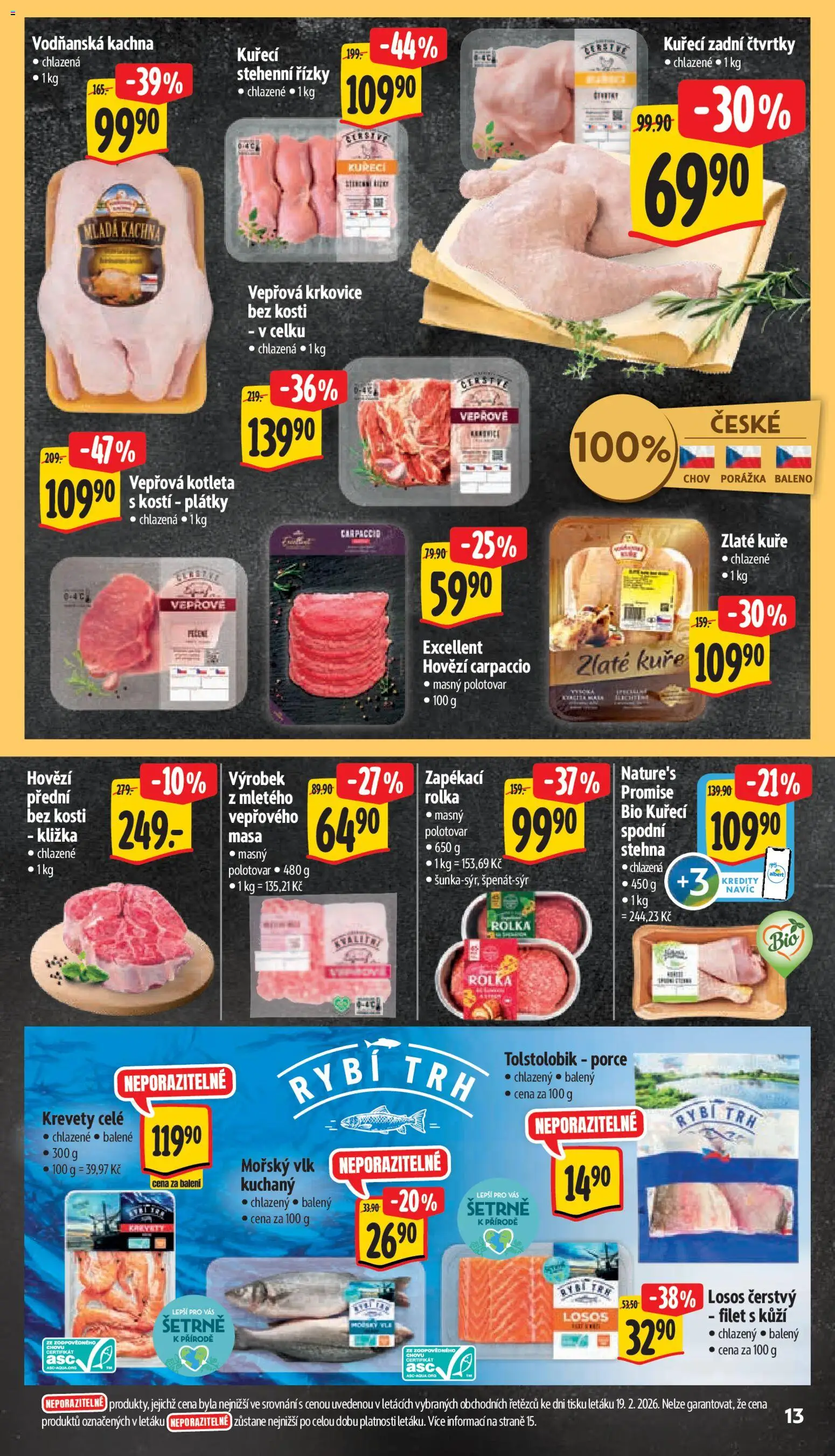 Albert leták - Supermarket od 25.02.2026 | Strana: 21 | Produkty: Losos, Krkovice bez kosti, Krkovice, Carpaccio