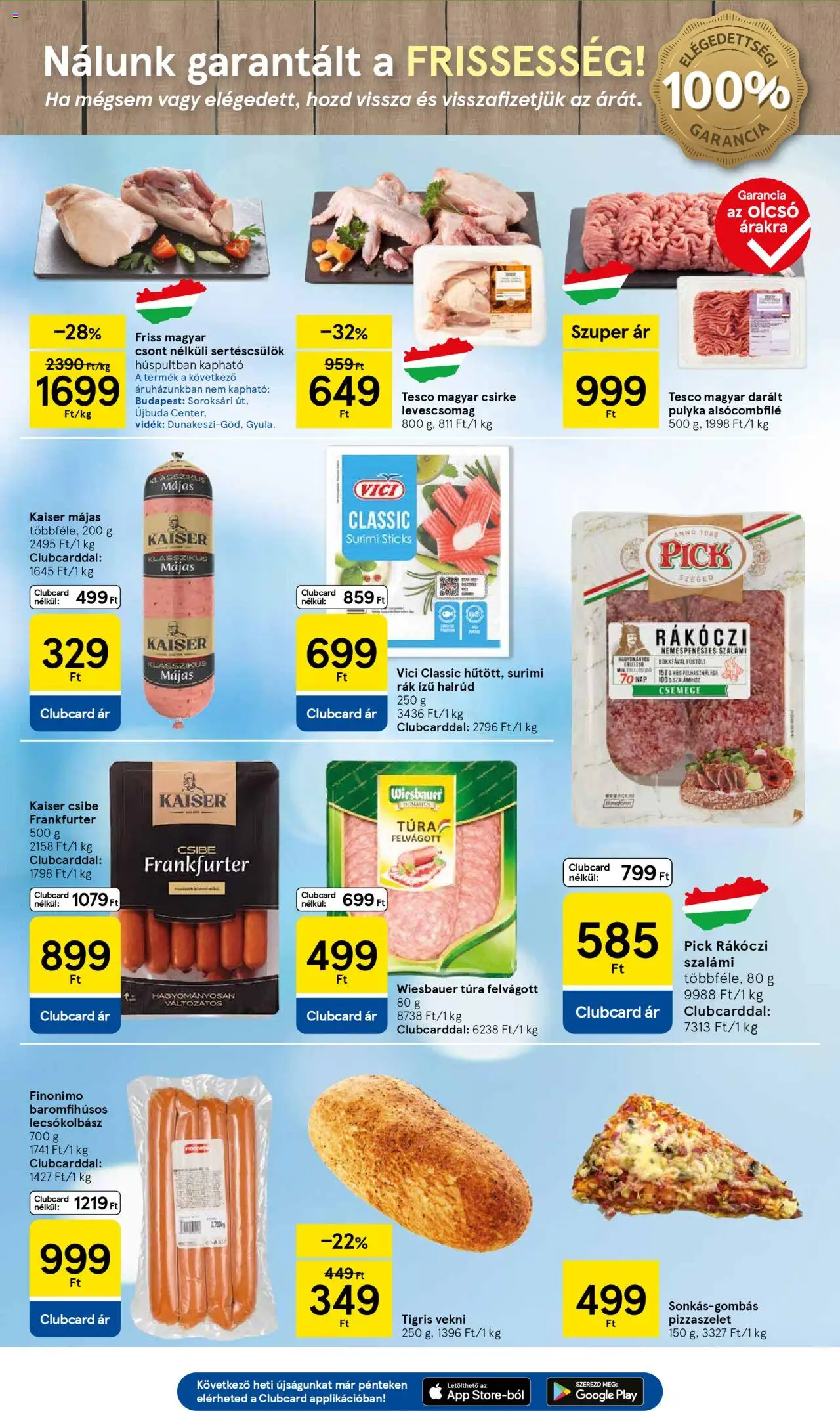 Tesco akciós ujság - amely érvényes a következő dátumtól: 03.07.2025 | Oldal: 3 | Termékek: Hús, Pick, Szalámi, Pizza