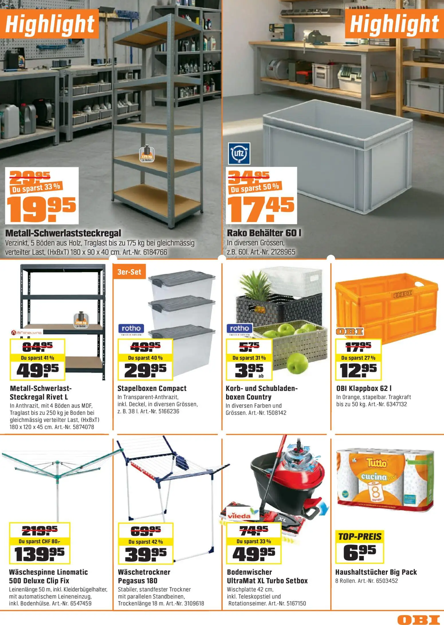 OBI - ALLES MACHBAR. BIBERSTARKE ANGEBOTE. – gültig ab 28.04.2026 | Seite: 13 | Produkte: Korb, Trockner