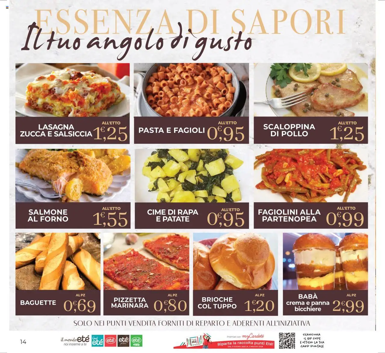 Volantino Eté del 21.10.2025 | Pagina: 14 | Prodotti: Patate, Lasagna, Pasta, Zucca