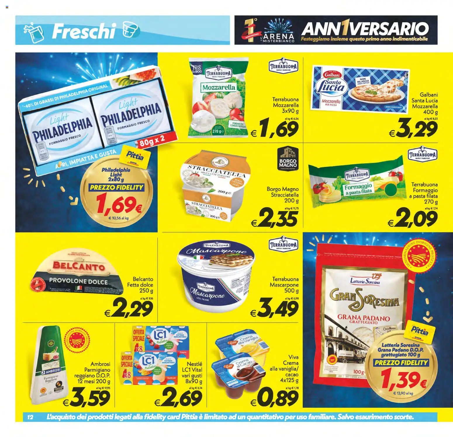 Volantino SuperConveniente del 24.10.2025 | Pagina: 12 | Prodotti: Provolone, Formaggio, Mascarpone, Parmigiano reggiano