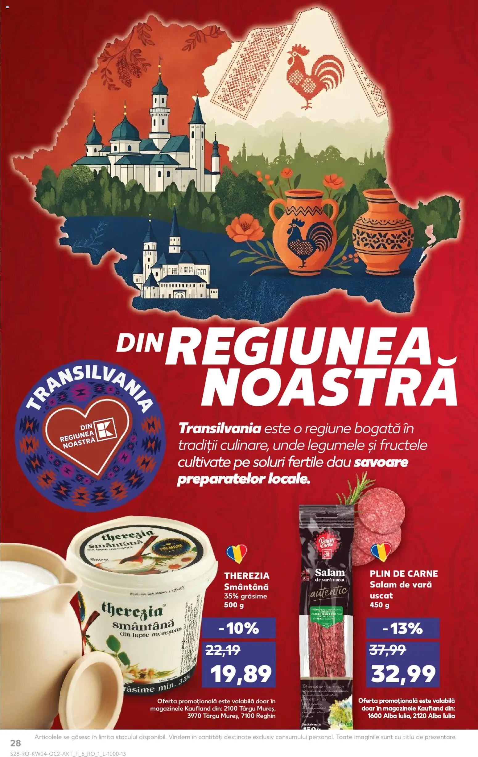 Noul catalog Kaufland – valabil de la 21.01.2026 | Pagină: 28 | Produse: Salam, Smântână
