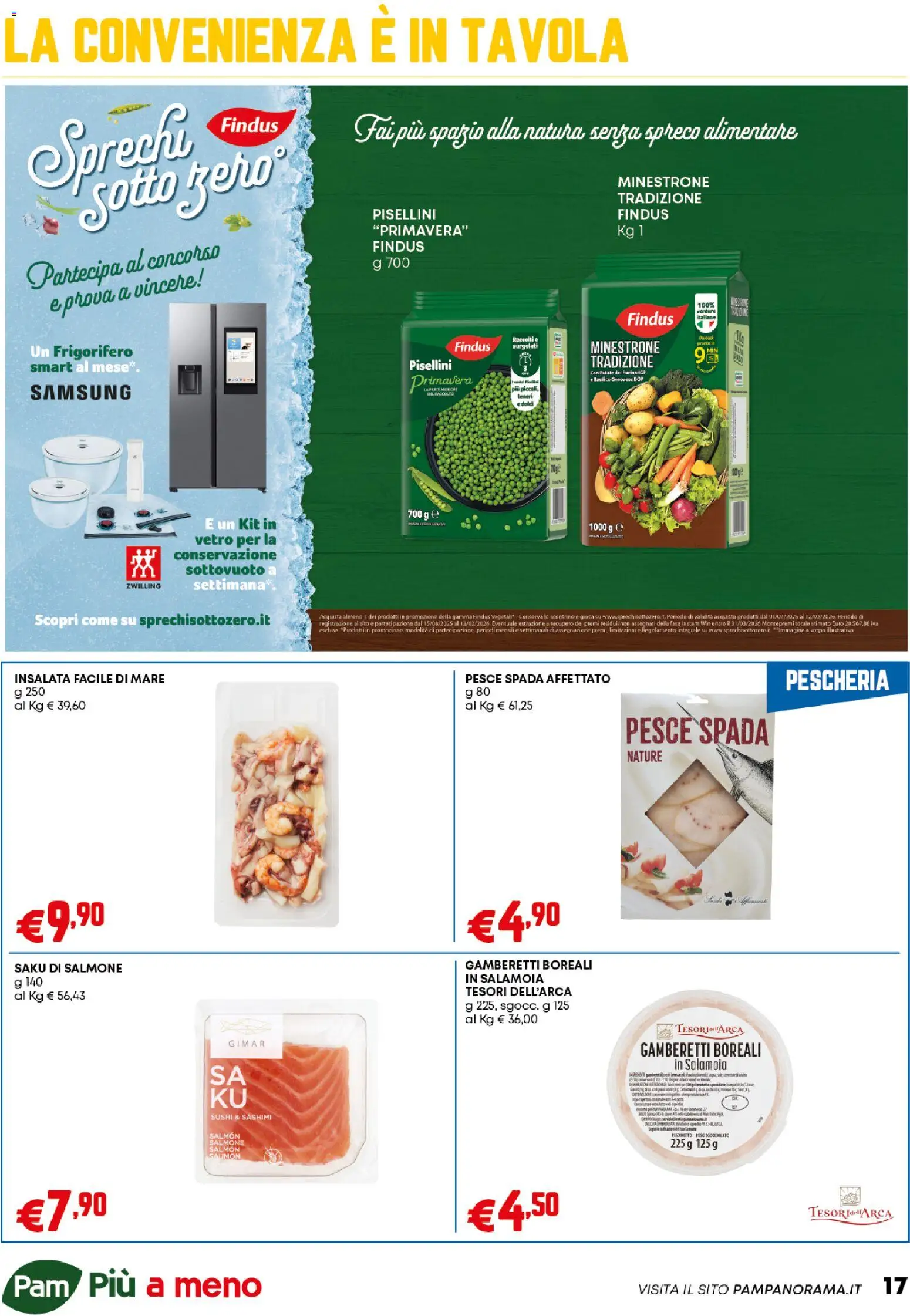 Volantino PAM del 06.11.2025 | Pagina: 17 | Prodotti: Insalata, Frigorifero, Sushi, Samsung