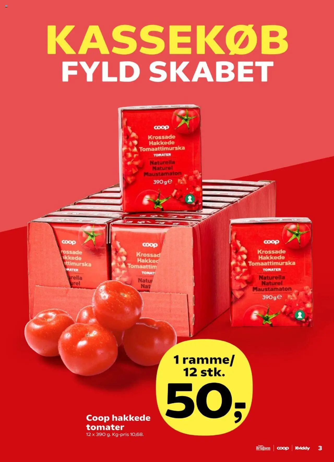 Kvickly tilbudsavis – gyldig fra 12.09.2025 | Side: 3 | Produkter: Tomater, Hakkede tomater