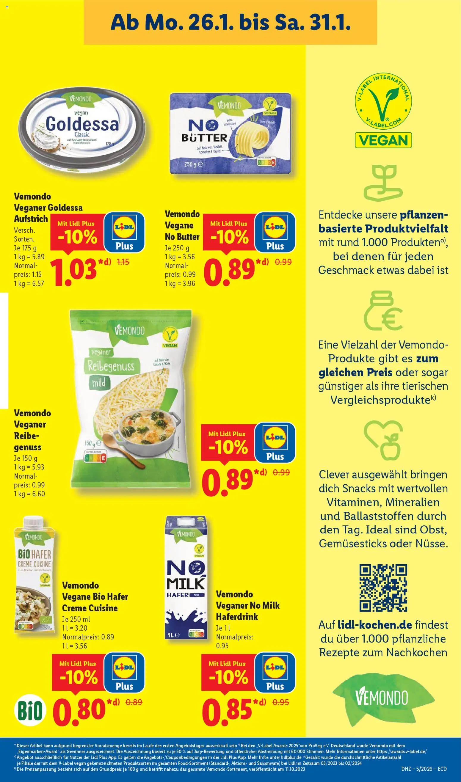 Lidl - Prospekt – gültig ab 26.01.2026 | Seite: 19 | Produkte: Butter, Creme, Haferdrink