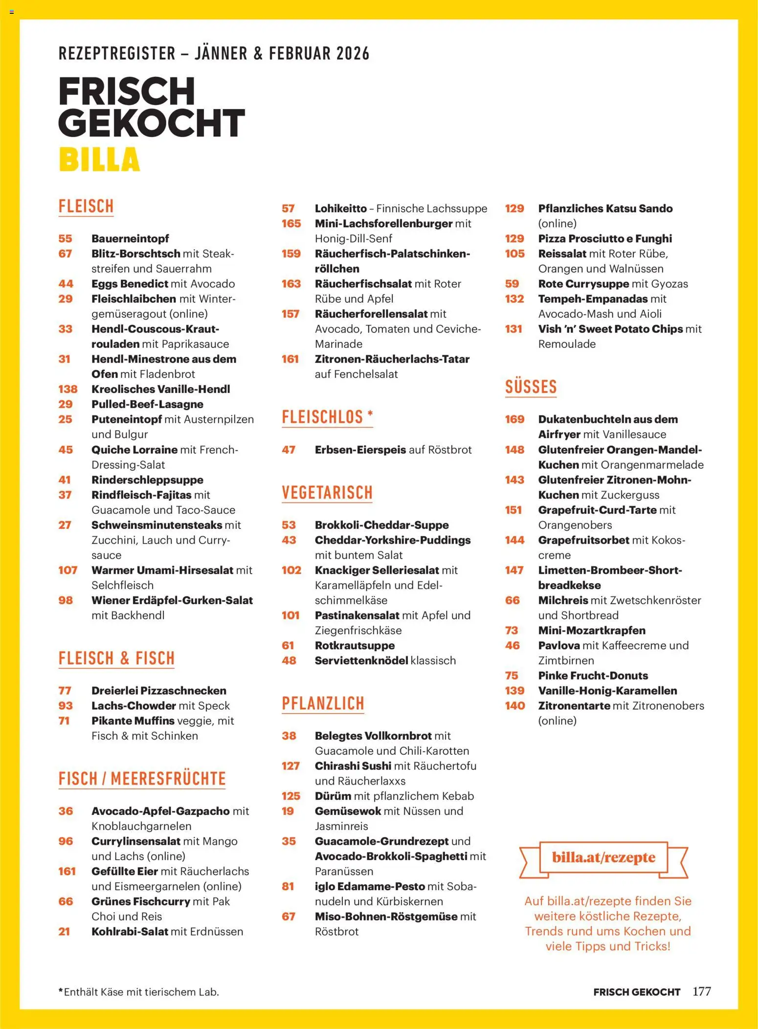 Billa  Frisch Gekocht gültig ab 01.01.2026 | Seite: 169 | Produkte: Chips, Eier, Pizza, Orangen