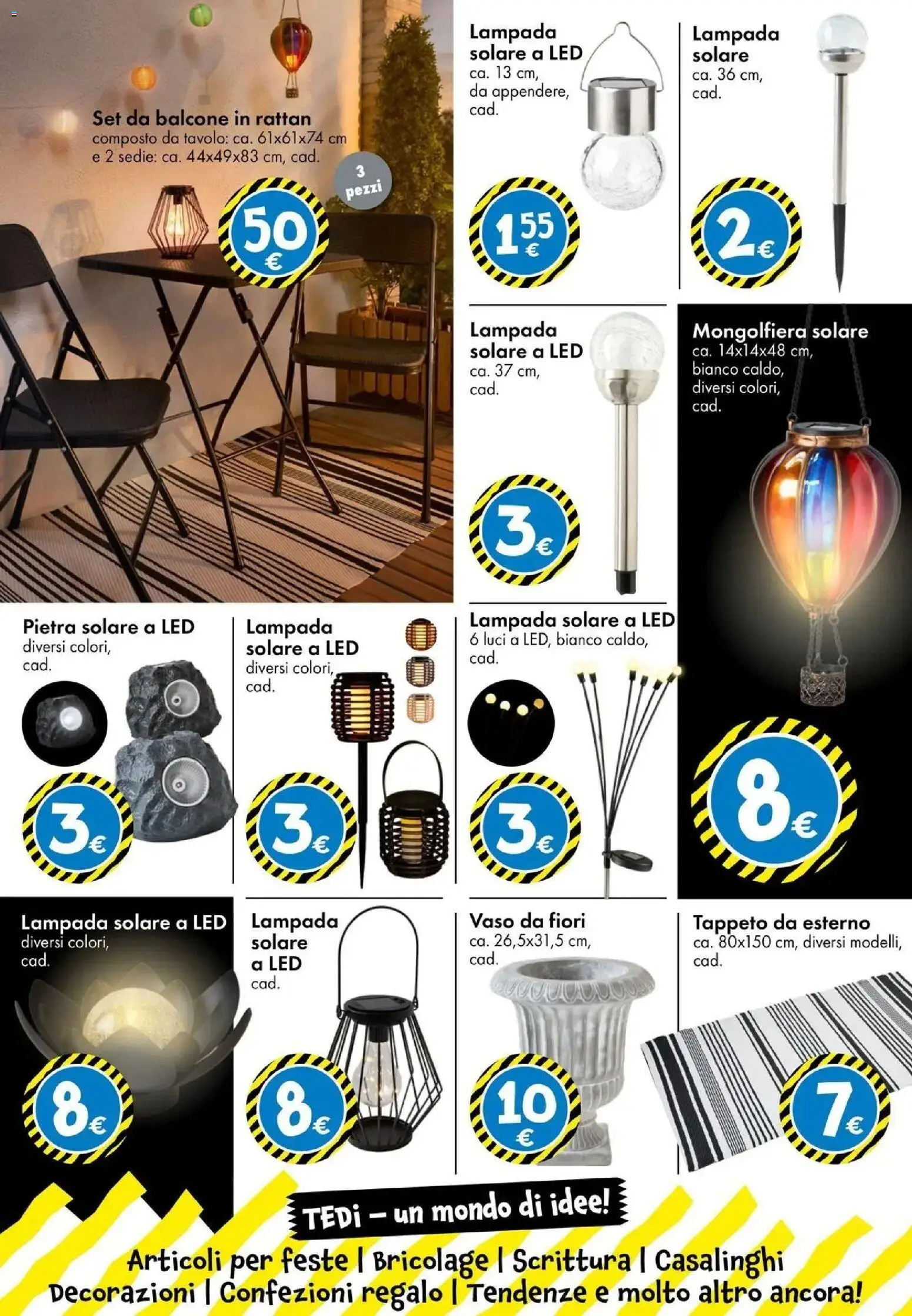 Volantino TEDi del 06.03.2026 | Pagina: 28 | Prodotti: Lampada solare, Tappeto, Lampada, Decorazioni