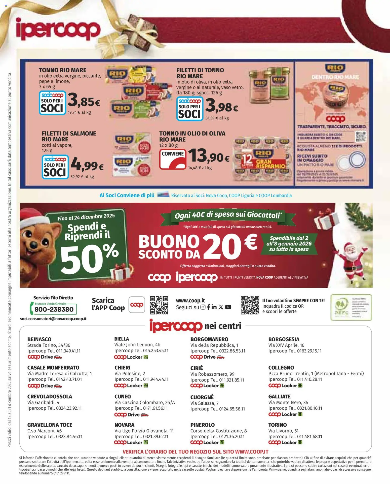 Volantino Ipercoop del 18.12.2025 | Pagina: 28 | Prodotti: Pepe, Olio, Tonno, Vaso