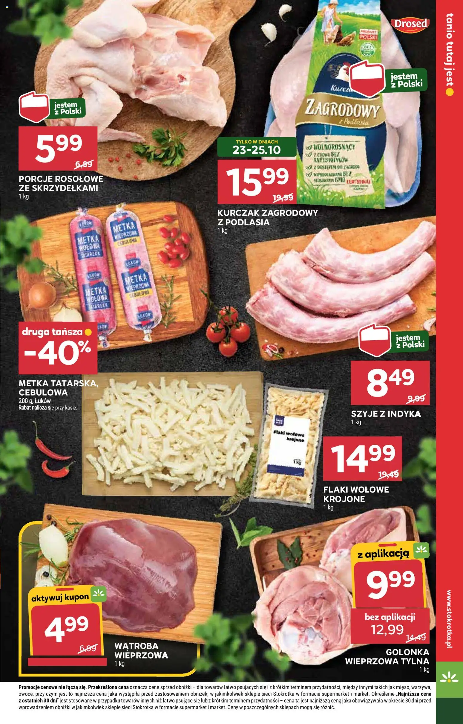 Stokrotka Gazetka od 23.10.2025 | Strona: 11 | Produkty: Kurczak, Stokrotka, Kurczak zagrodowy, Flaki wołowe