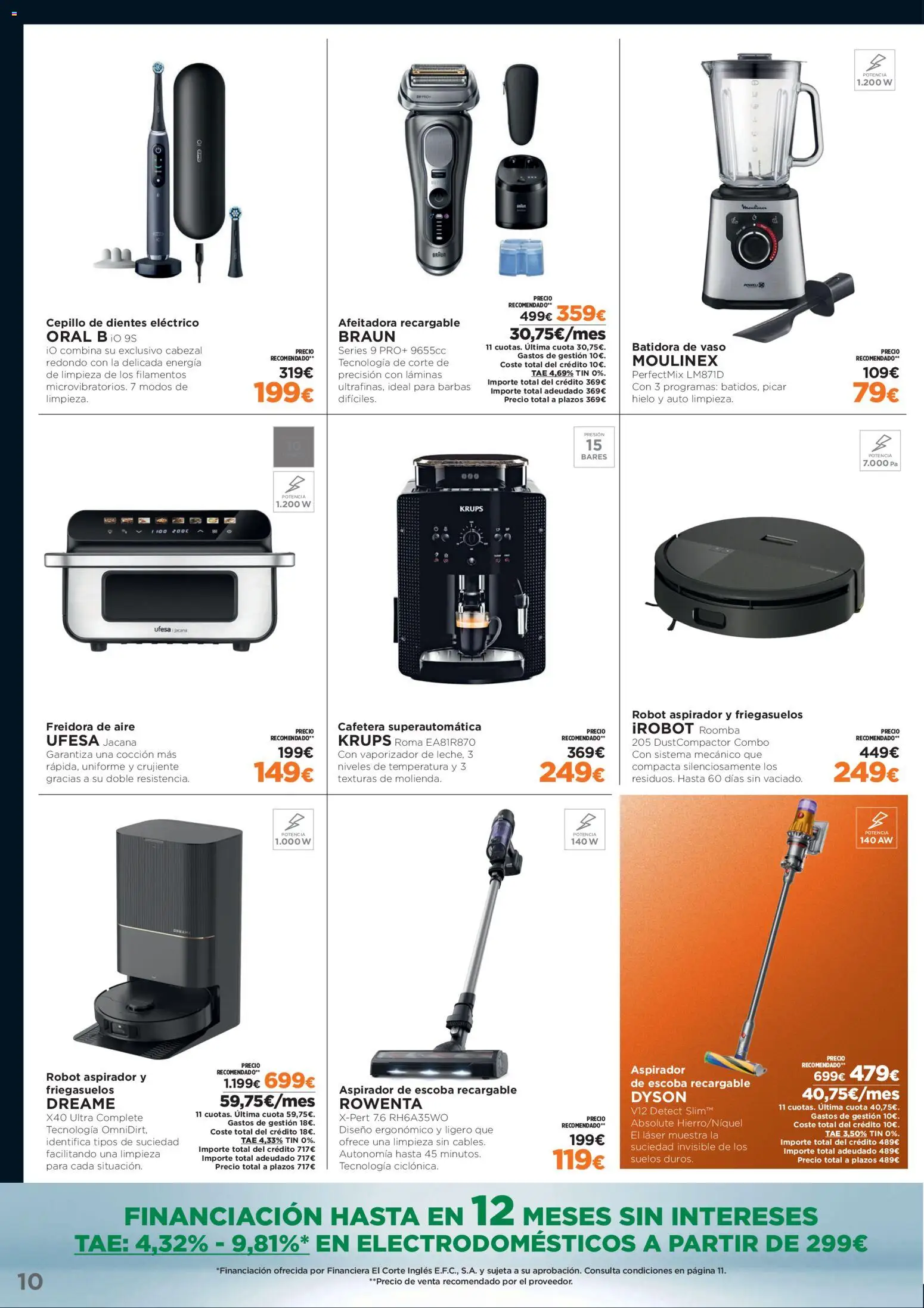 El Corte Inglés Black Friday │ válido desde el 10.11.2025 | Página: 10 | Productos: Cepillo de dientes, Robot, Freidora, Aspirador