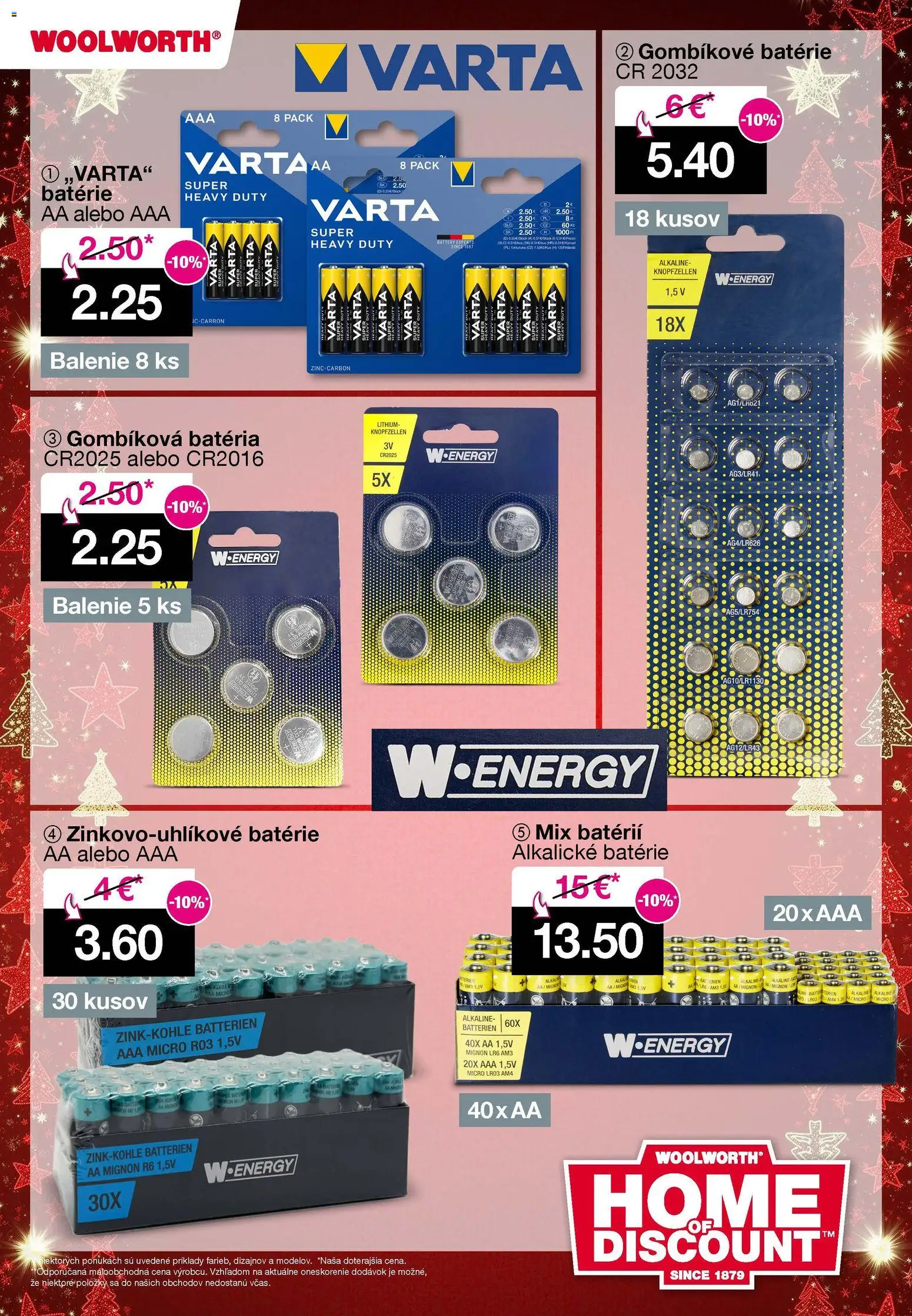 Nové Woolworth akcie – leták je platný od 28.11.2025 | Strana: 14 | Produkty: Batéria