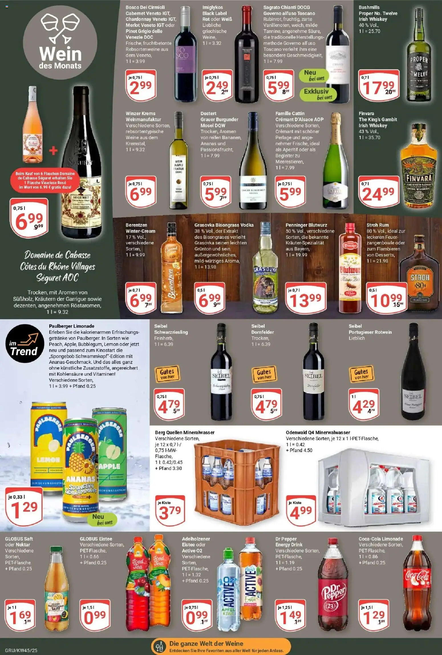Globus prospekt Grünstadt	 – gültig ab 02.11.2025 | Seite: 16 | Produkte: Rotwein, Ananas, Mineralwasser, Apple