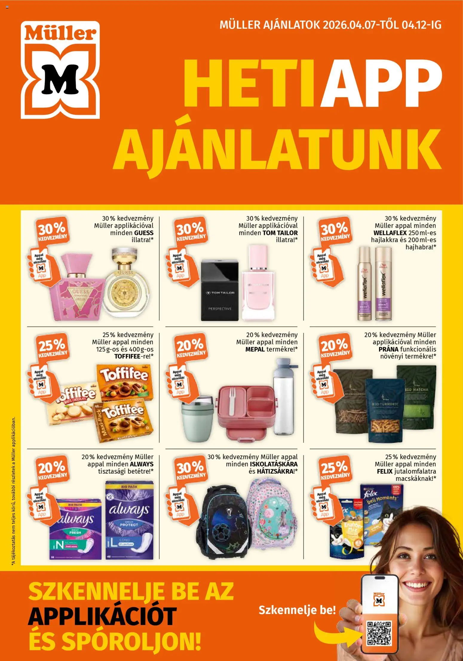 Müller akciós ujság - amely érvényes a következő dátumtól: 07.04.2026 | Oldal: 1