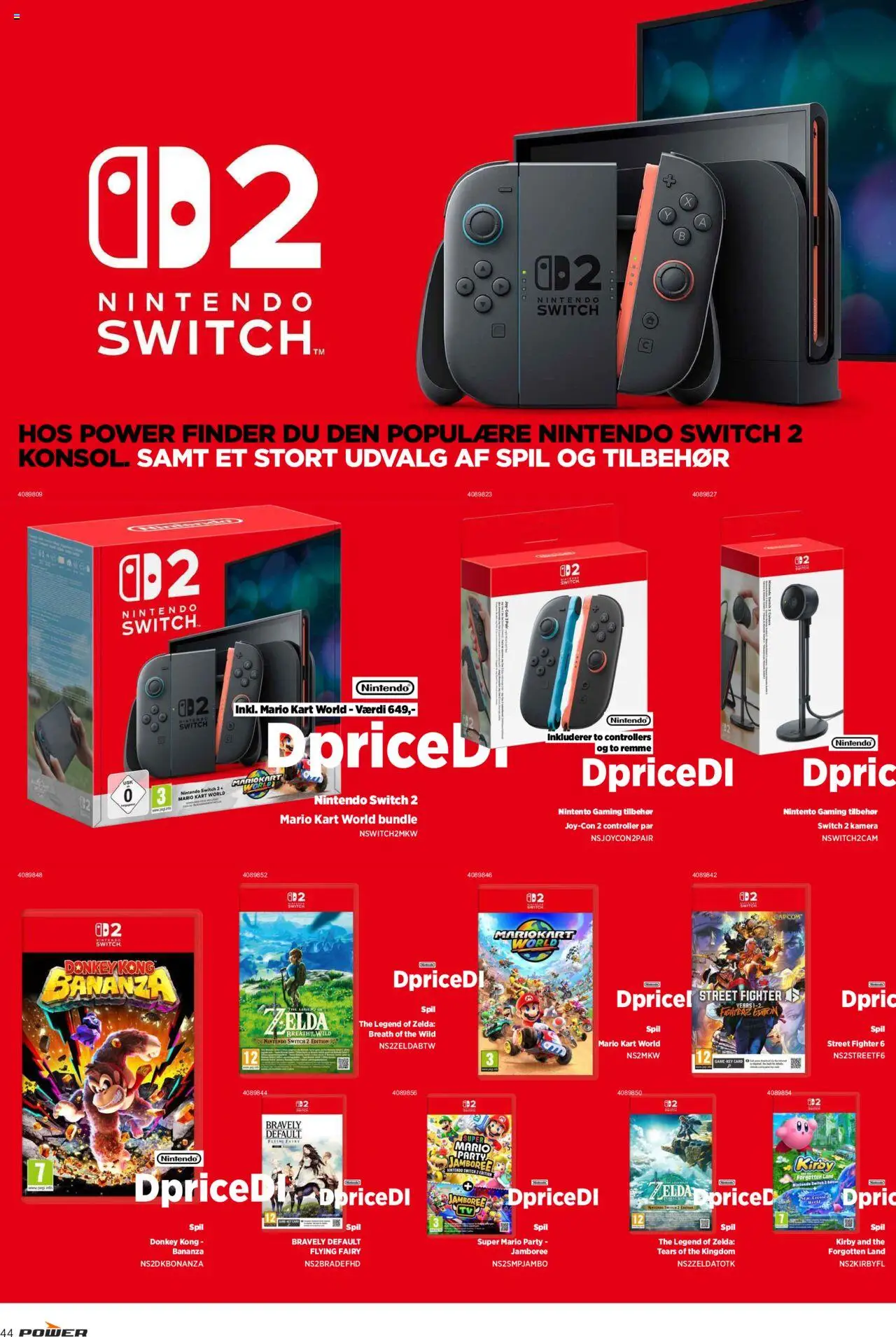 Power tilbudsavis – gyldig fra 26.09.2025 | Side: 44 | Produkter: Nintendo Switch, Spil, Kamera
