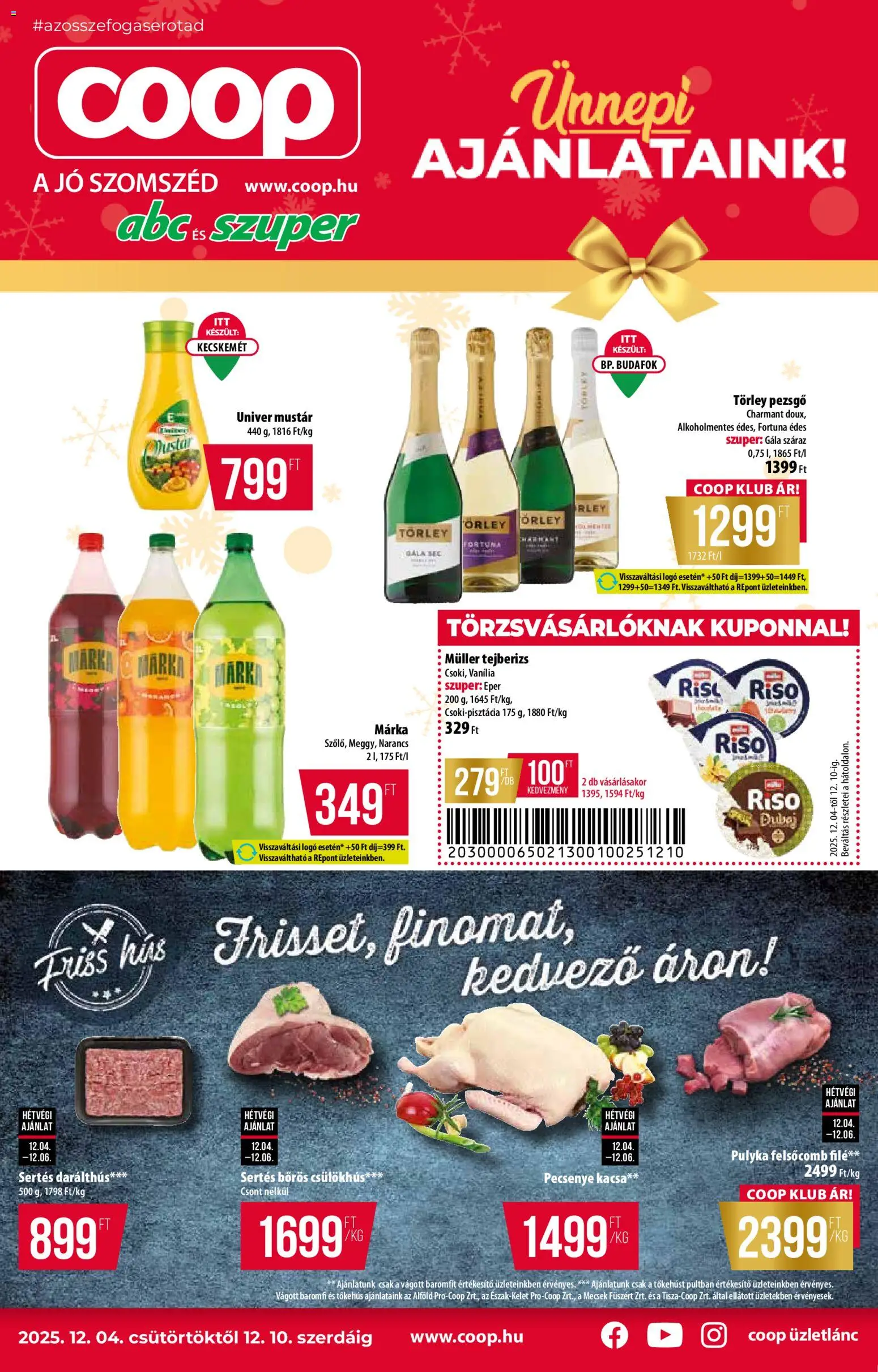 COOP akciós ujság - amely érvényes a következő dátumtól: 04.12.2025 | Oldal: 1