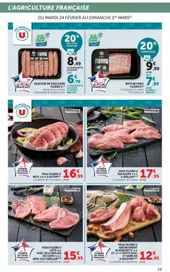 Hyper U - Prévisualisation de Hyper U catalogue valide à partir de 24.02.2026 | Page: 29 | Produits: Saucisse, Viande, Porc