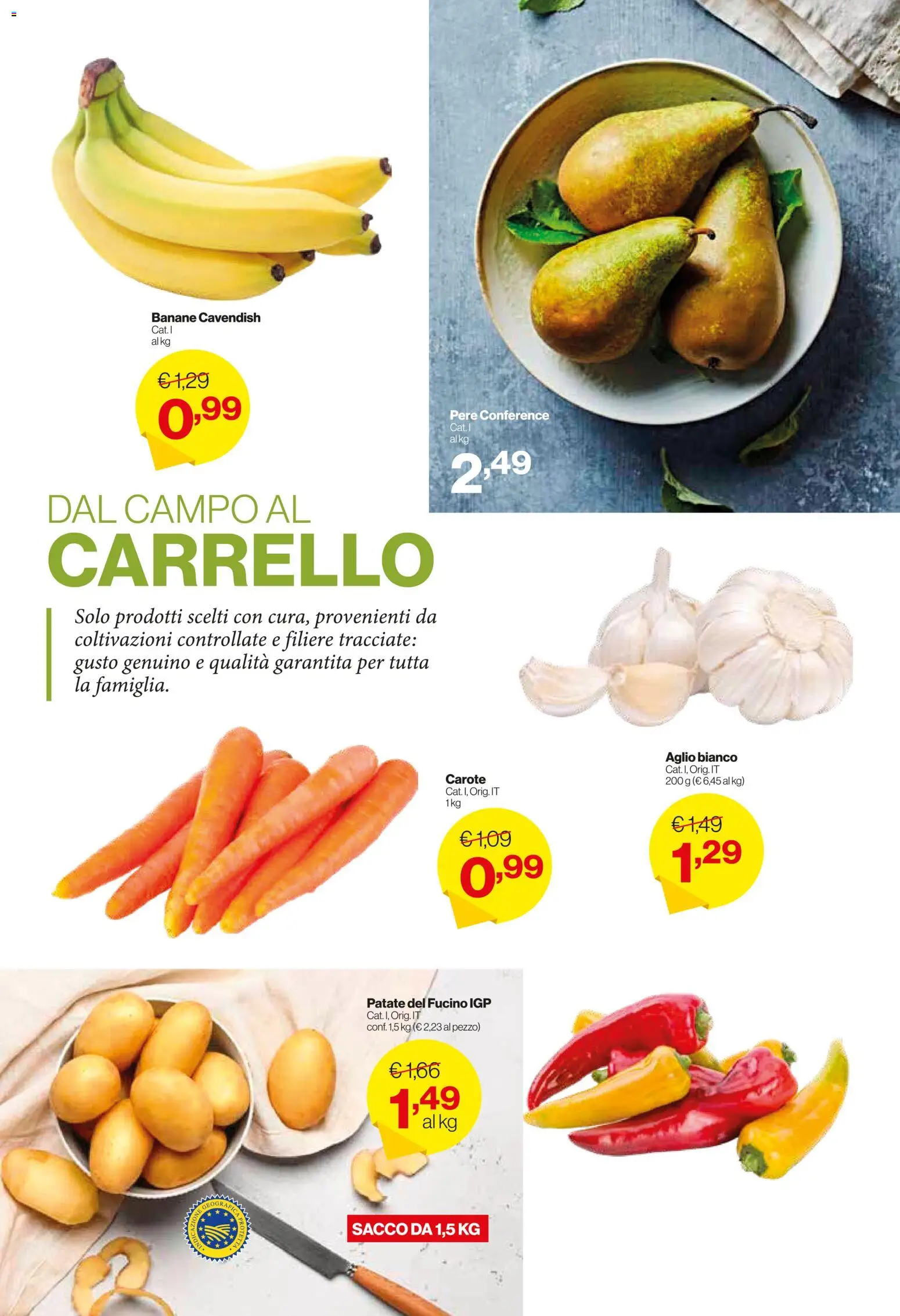 Volantino IN's del 25.02.2026 | Pagina: 6 | Prodotti: Banane, Patate, Aglio, Carrello