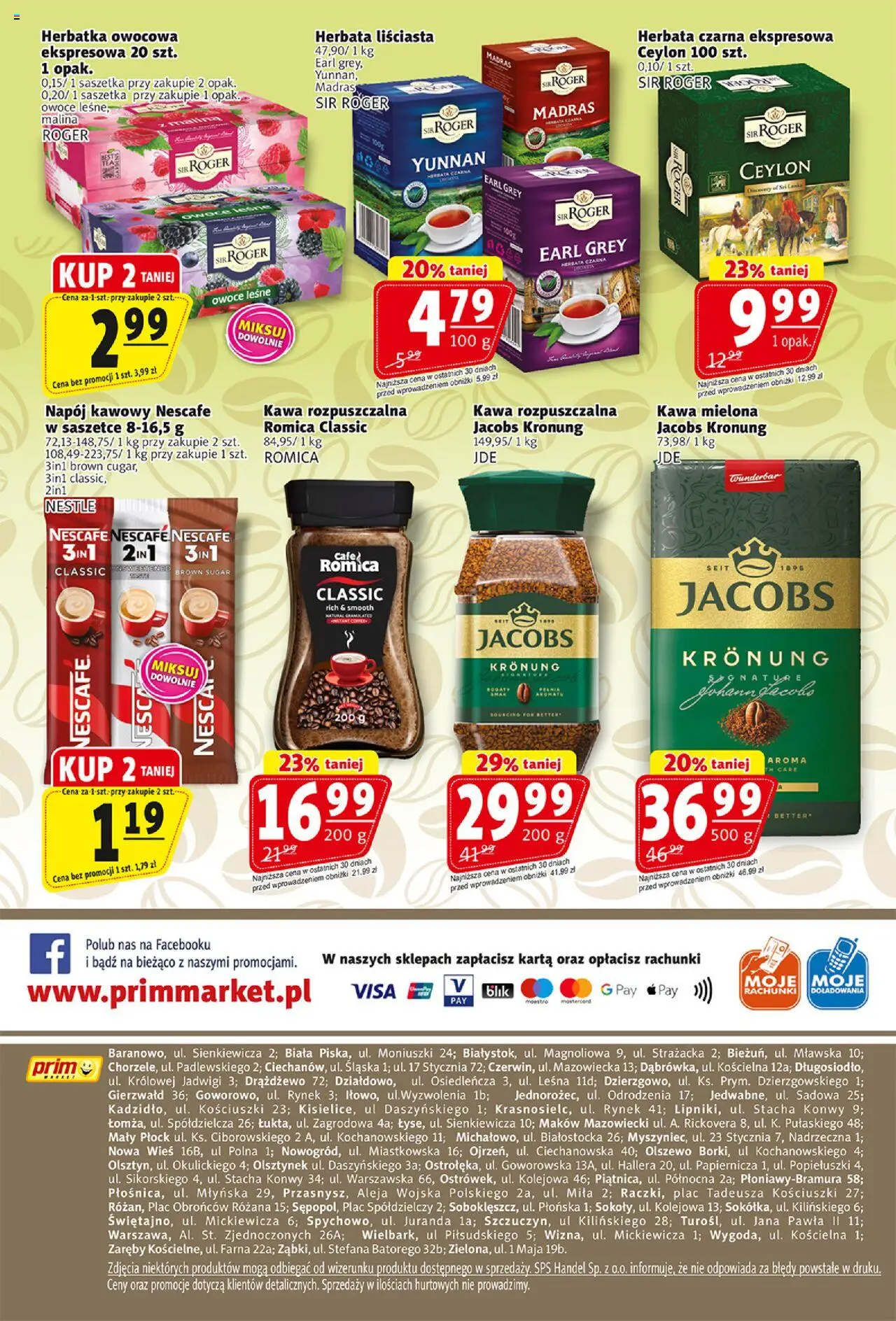 Prim Market Gazetka od 02.10.2025 | Strona: 16 | Produkty: Kawa rozpuszczalna, Kawa, Herbata, Owoce