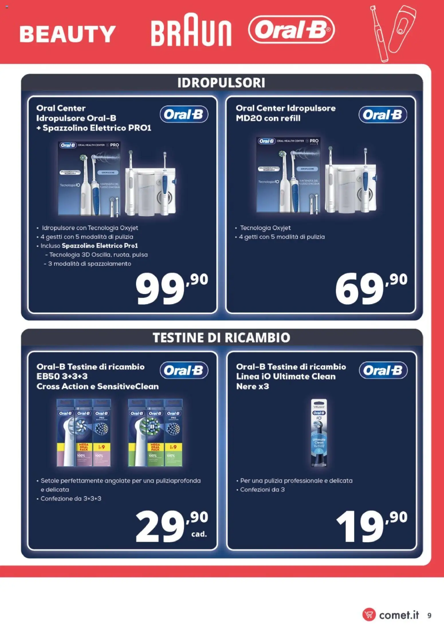 Volantino Comet del 31.10.2025 | Pagina: 9 | Prodotti: Spazzolino, Spazzolino elettrico