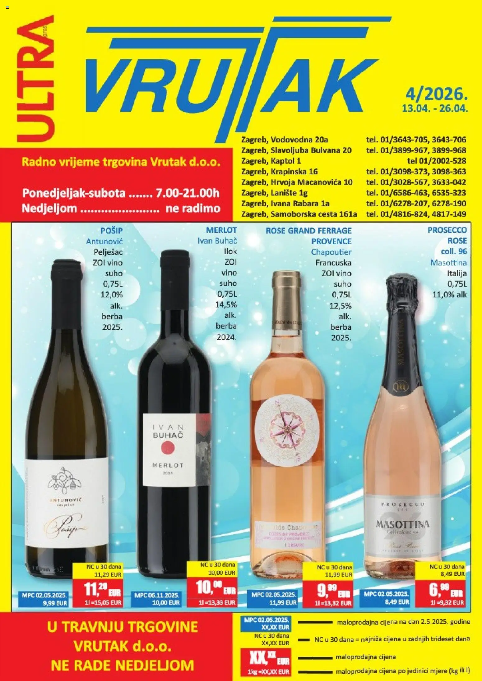 Vrutak katalog | vrijedi od 13.04.2026 | Stranica: 1 | Proizvodi: Prosecco, Vino