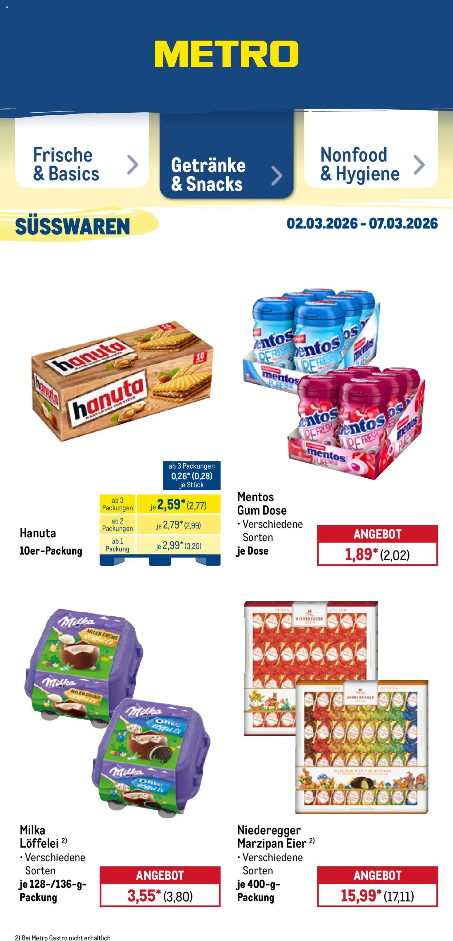 Metro Prospekt 	 – gültig ab 02.03.2026 | Seite: 26 | Produkte: Eier, Milka