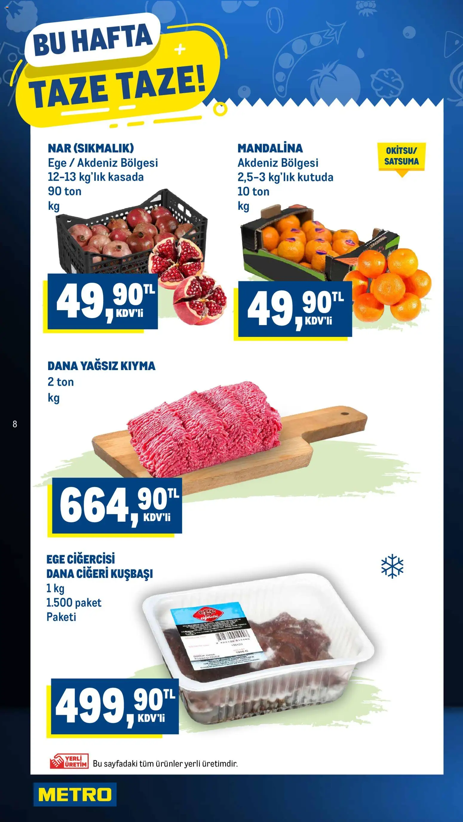 Metro Katalog - 31.10.2025 tarihinden itibaren geçerlidir | Sayfa: 8 | Ürünler: Mandalina, Kıyma, Nar