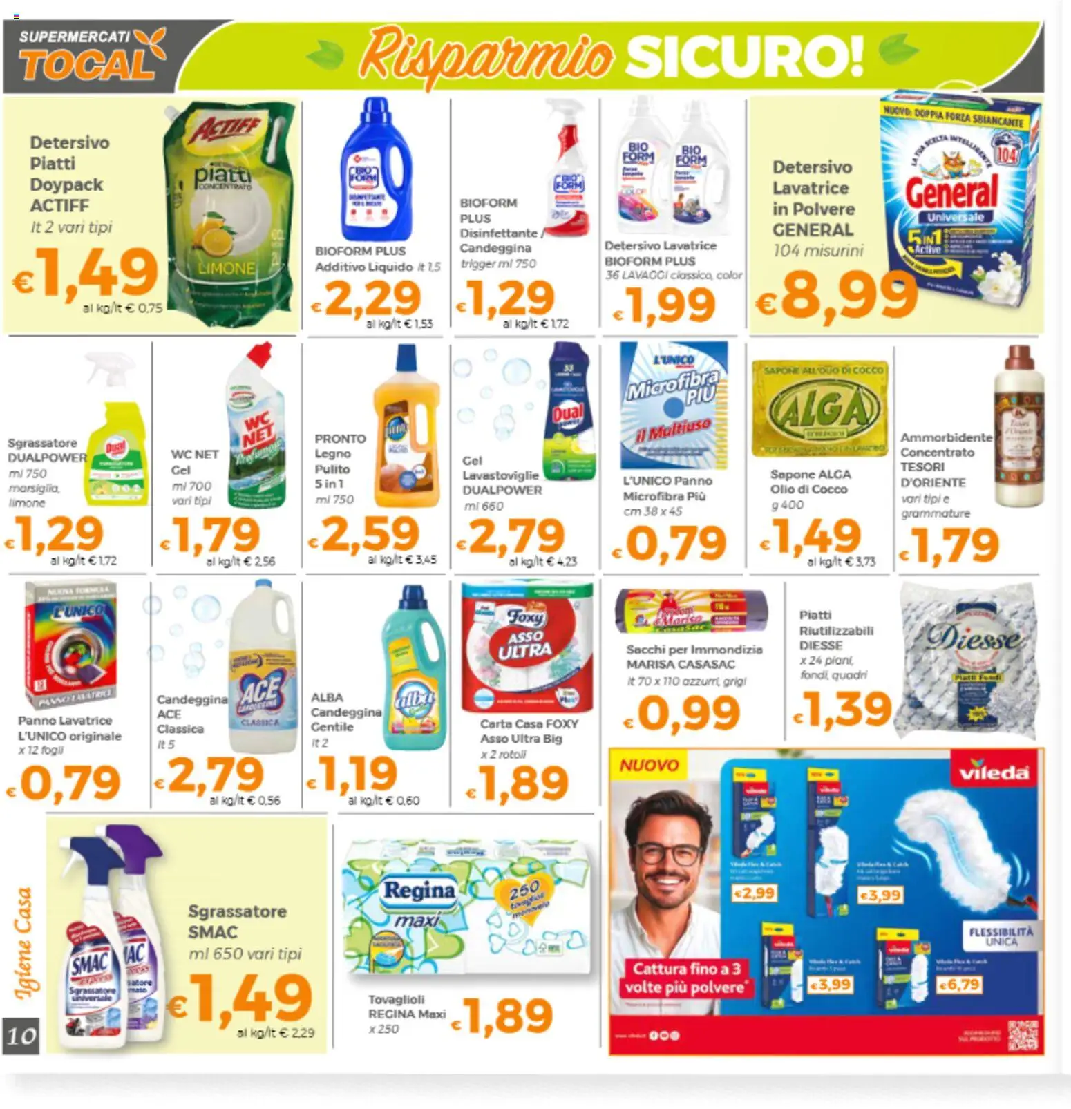 Volantino Tocal del 08.04.2026 | Pagina: 10 | Prodotti: Sapone, Ammorbidente, Sgrassatore, Olio
