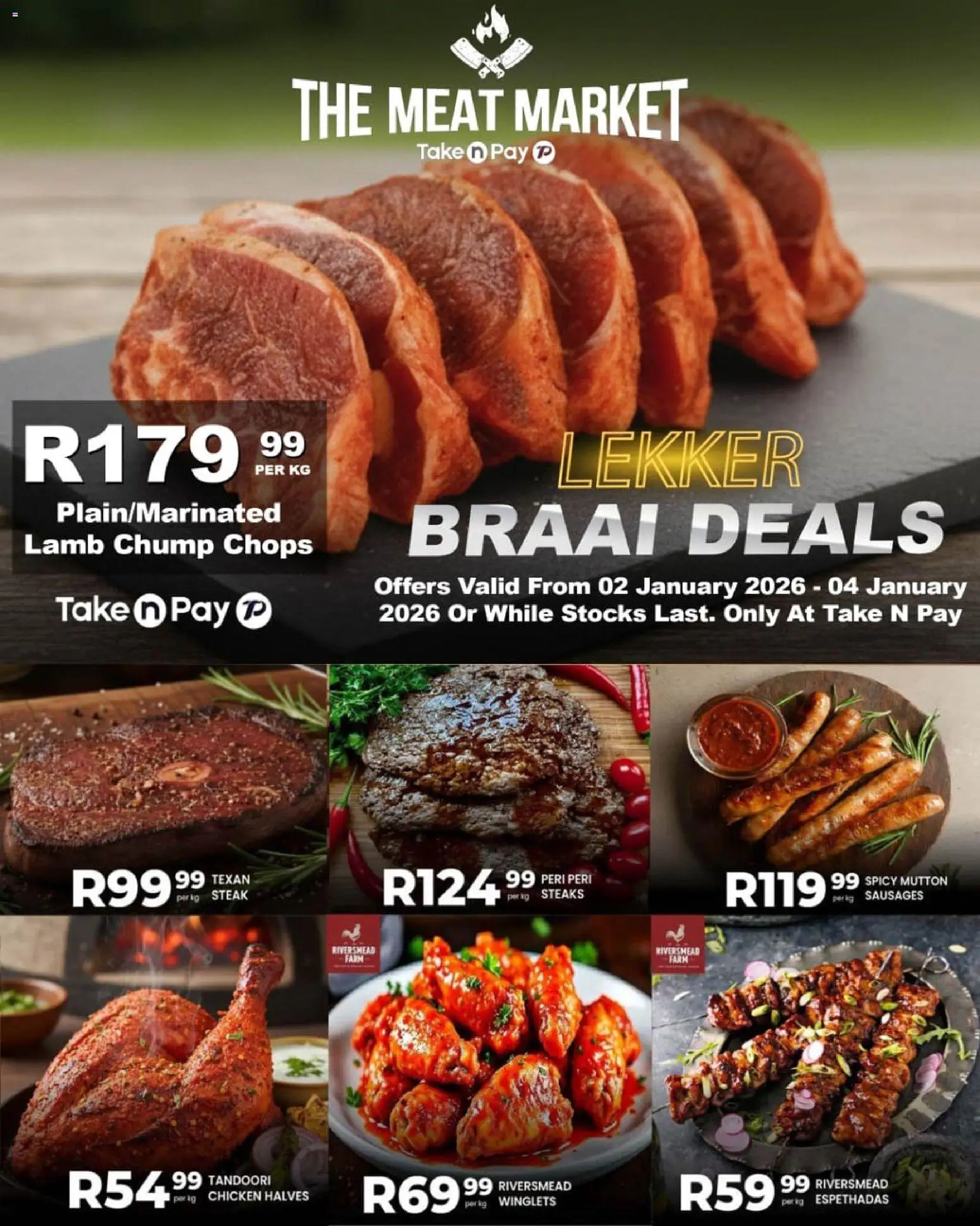 New Take n Pay catalogue – valid from 02.01.2026 | Page: 4 | Products: Steak, Chicken