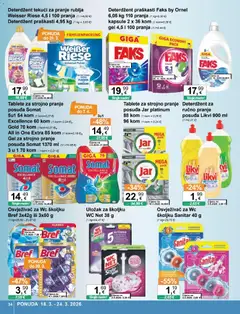 Katalog KTC - Pregled kataloga iz trgovine KTC, vrijedi od 18.03.2026 | Stranica: 34 | Proizvodi: Deterdžent, Jar, WC Net, Weisser Riese