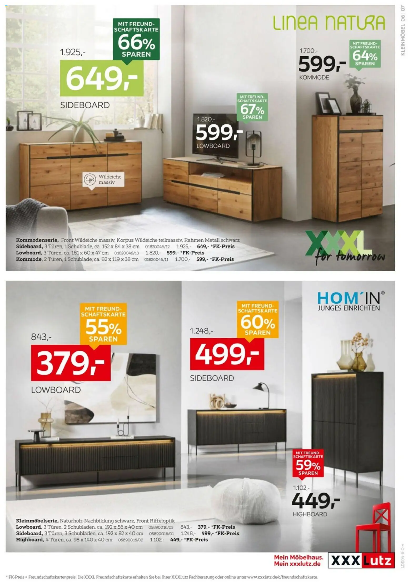 XXXLutz Aufbewahrung & Deko – gültig ab 29.03.2026 | Seite: 7 | Produkte: Sideboard, Lowboard, HIghboard, Kommode