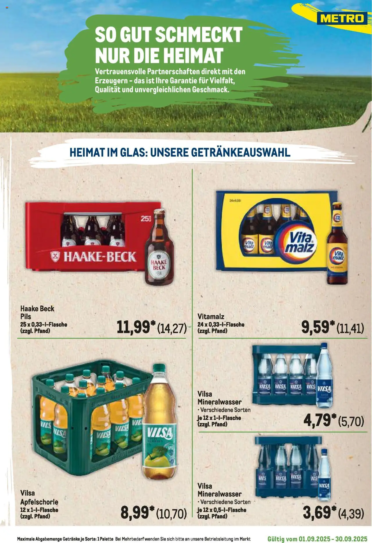 Metro Regionaler Flyer - gültig ab dem 01.09.2025 | Seite: 47 | Produkte: Pils, Mineralwasser